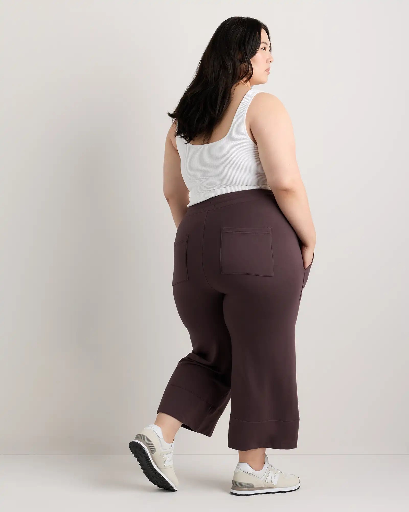 SuperSoft Fleece Cropped Wide Leg Pants