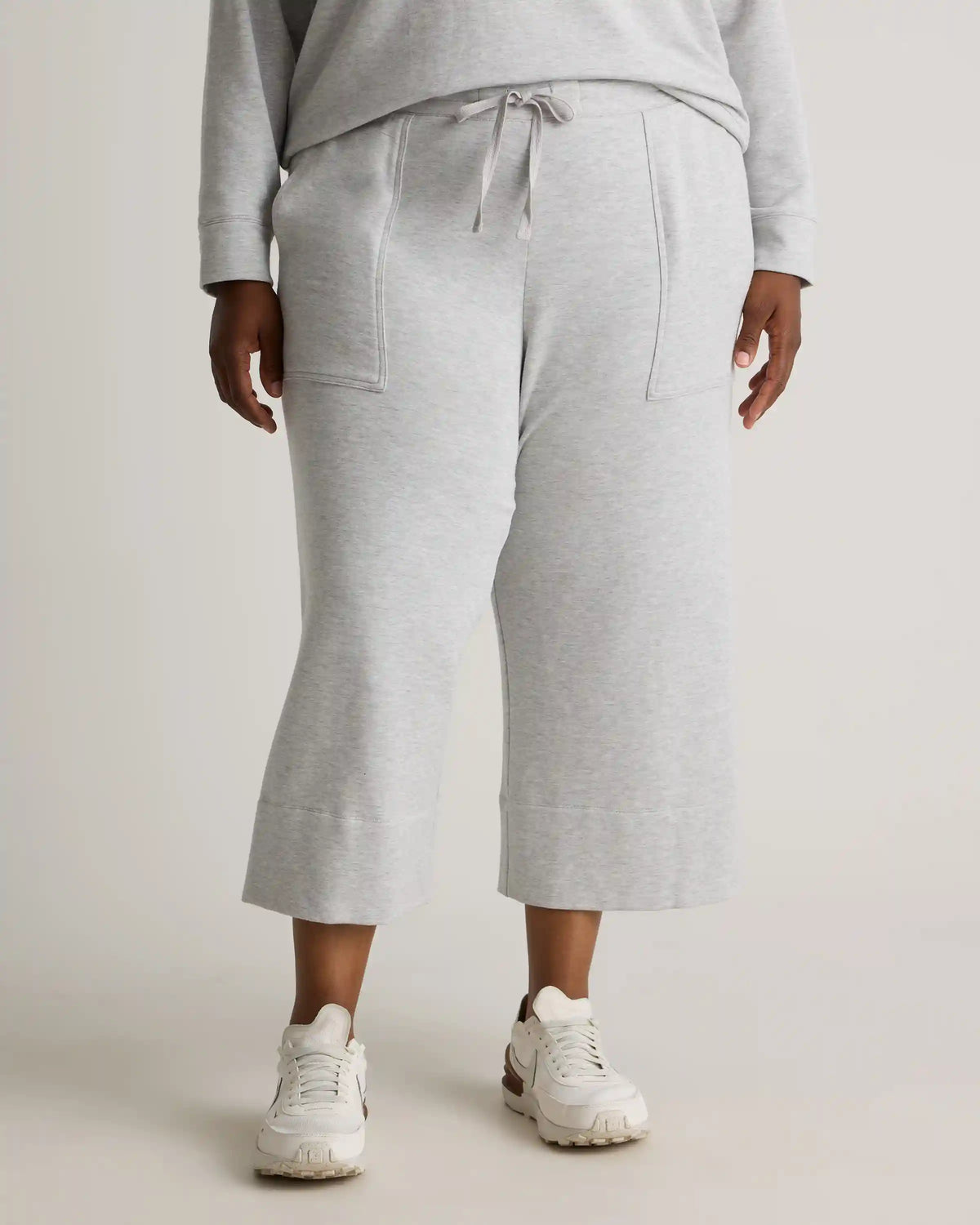 SuperSoft Fleece Cropped Wide Leg Pants