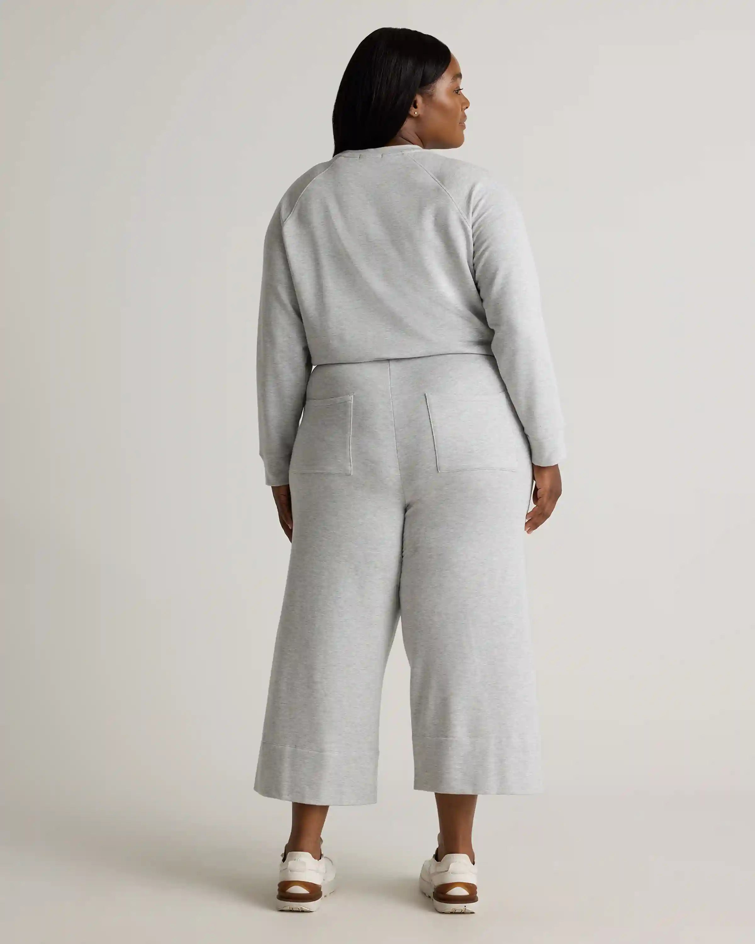 SuperSoft Fleece Cropped Wide Leg Pants