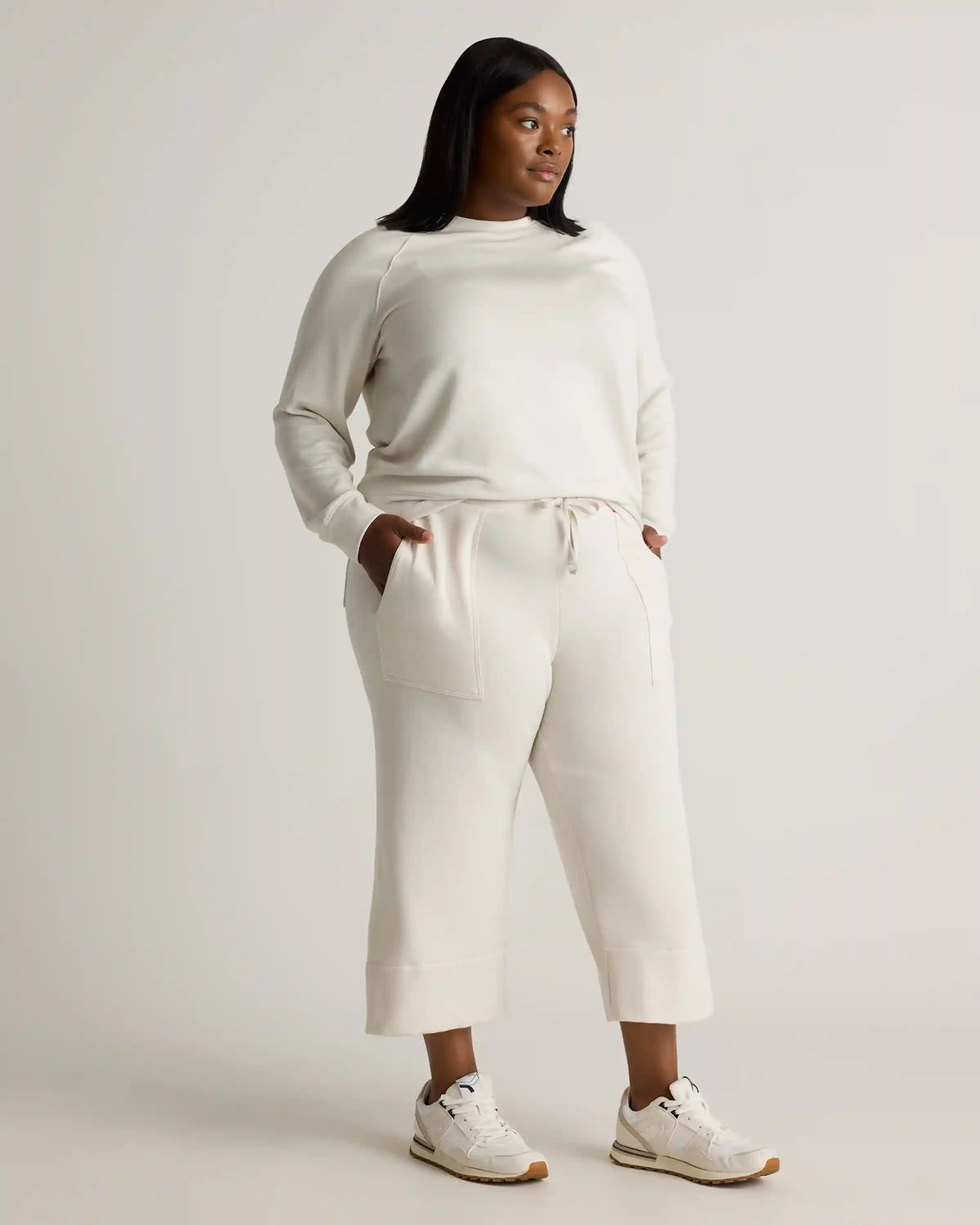 SuperSoft Fleece Cropped Wide Leg Pants