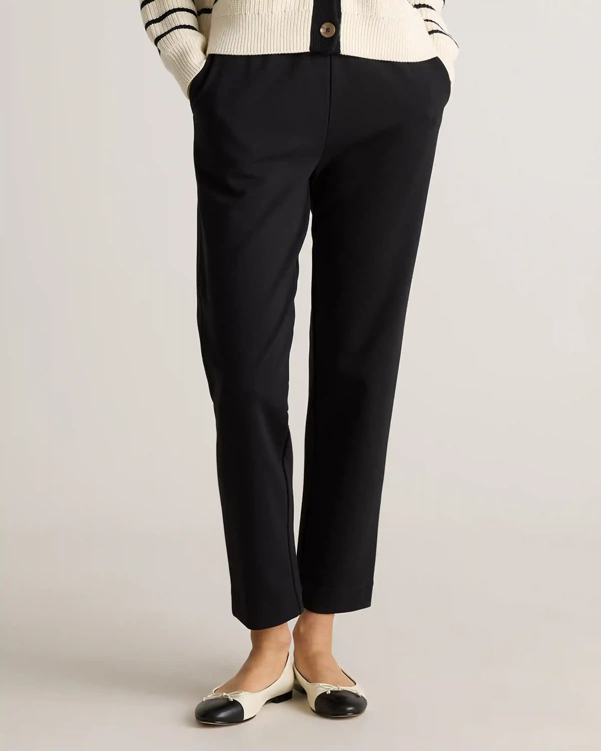 Organic Cotton Double Knit Straight Pants