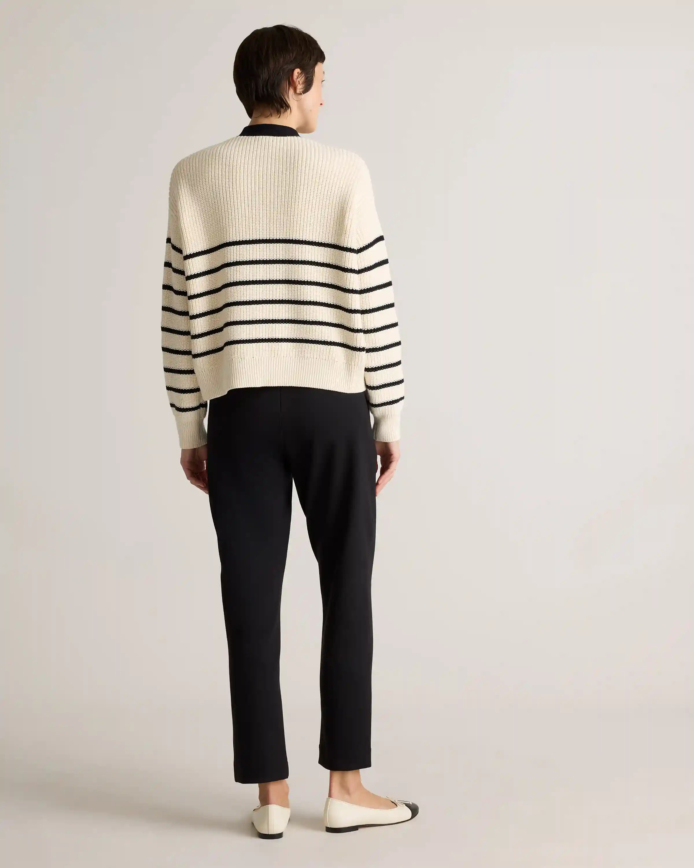 Organic Cotton Double Knit Straight Pants