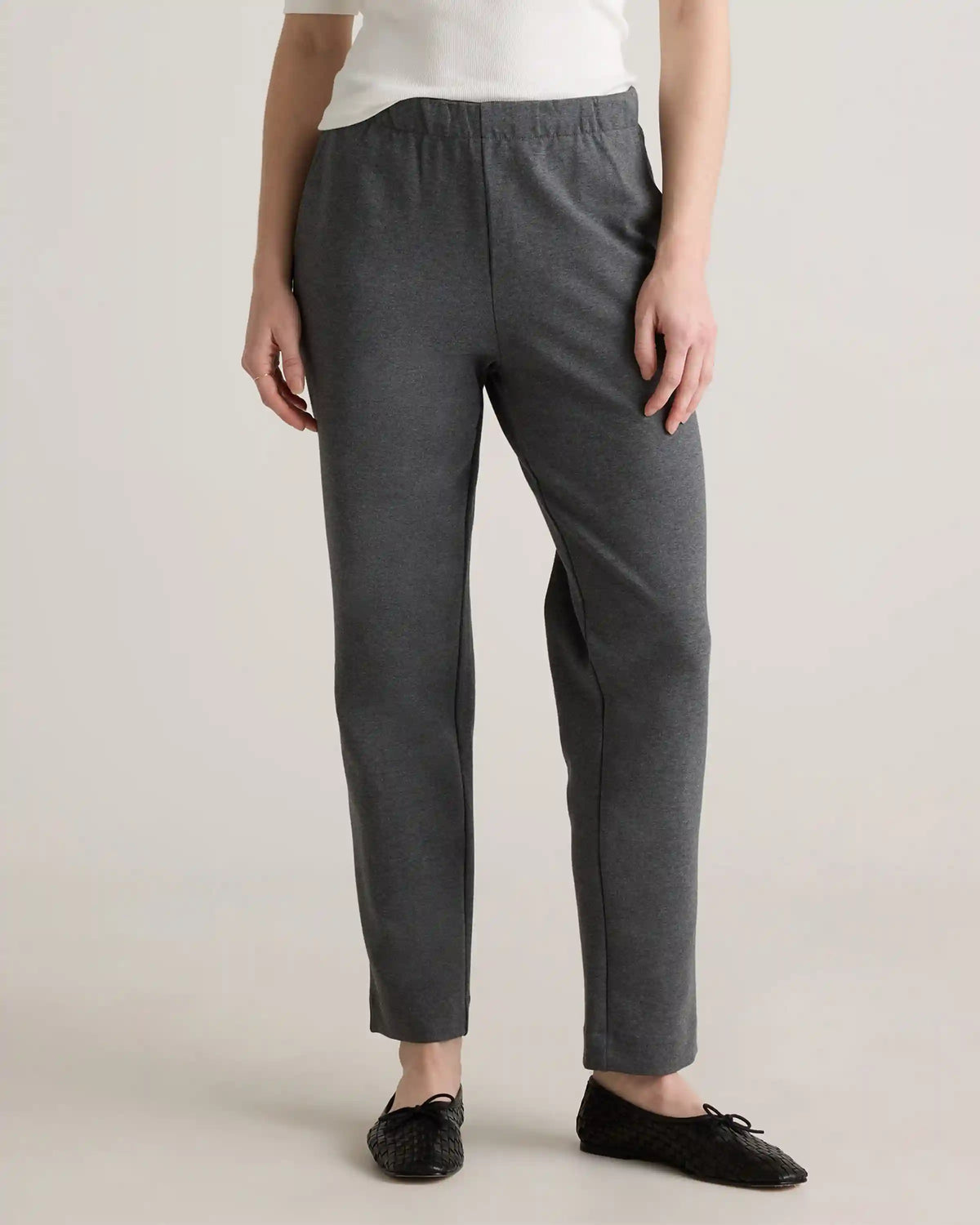 Organic Cotton Double Knit Straight Pants