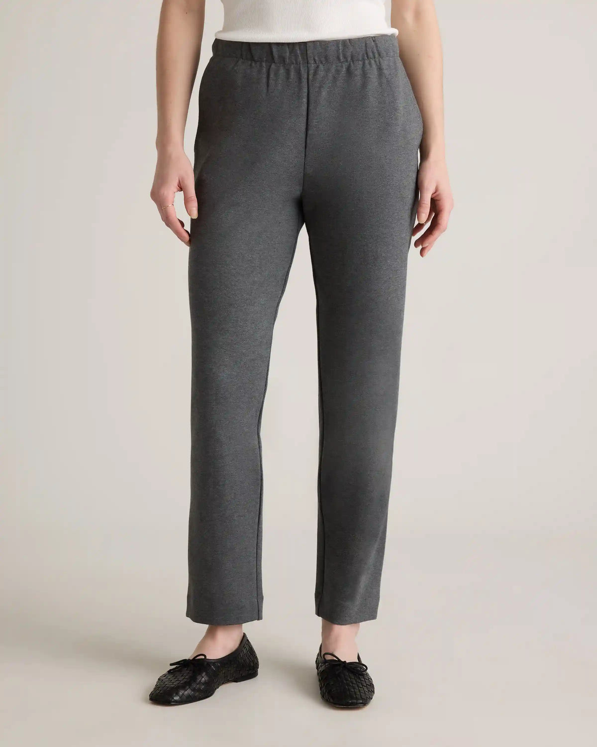 Organic Cotton Double Knit Straight Pants