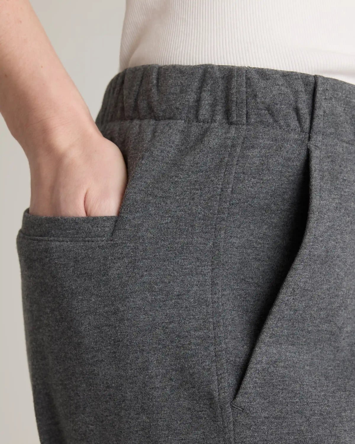Organic Cotton Double Knit Straight Pants