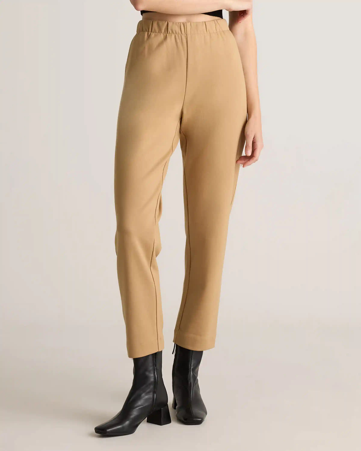 Organic Cotton Double Knit Straight Pants