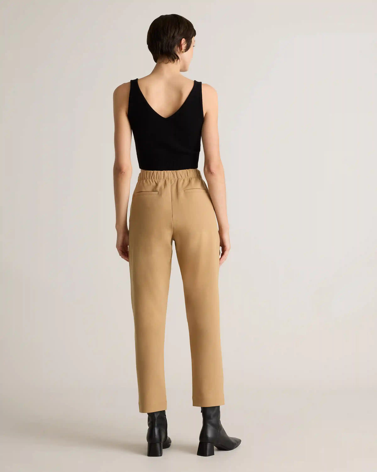 Organic Cotton Double Knit Straight Pants