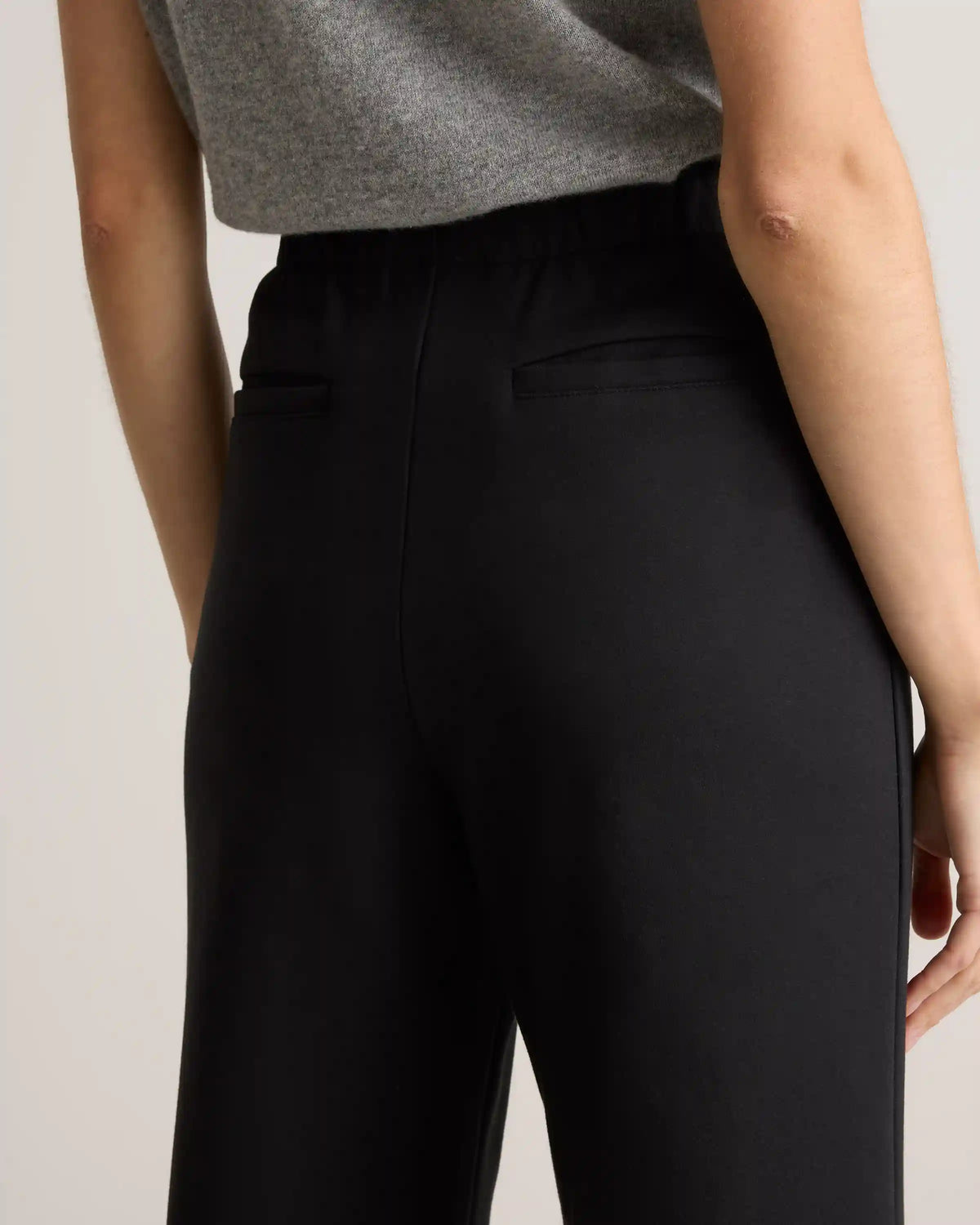 Organic Cotton Double Knit Wide Leg Pants