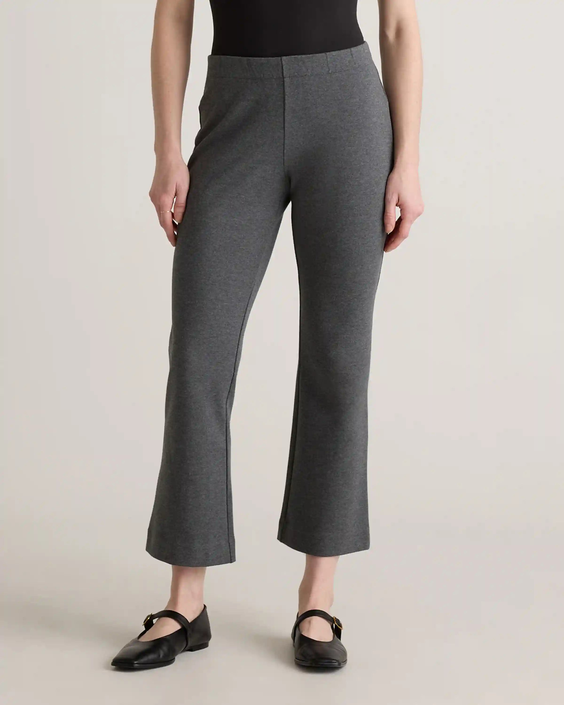 Organic Cotton Double Knit Kick Flare Pants