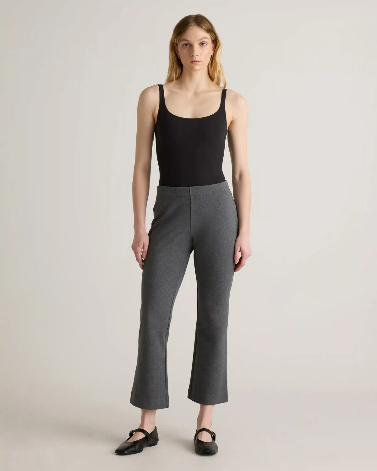 Organic Cotton Double Knit Kick Flare Pants