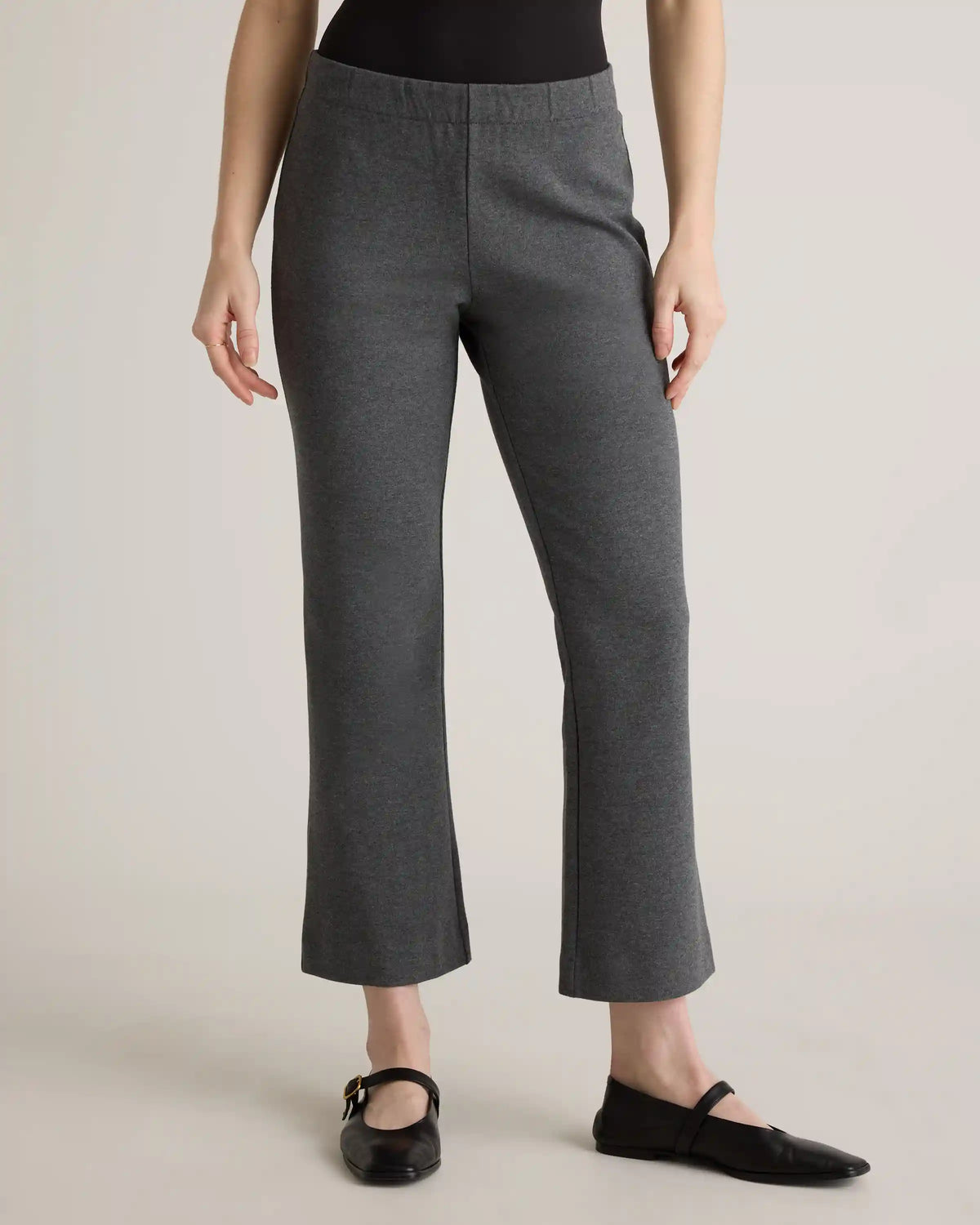 Organic Cotton Double Knit Kick Flare Pants