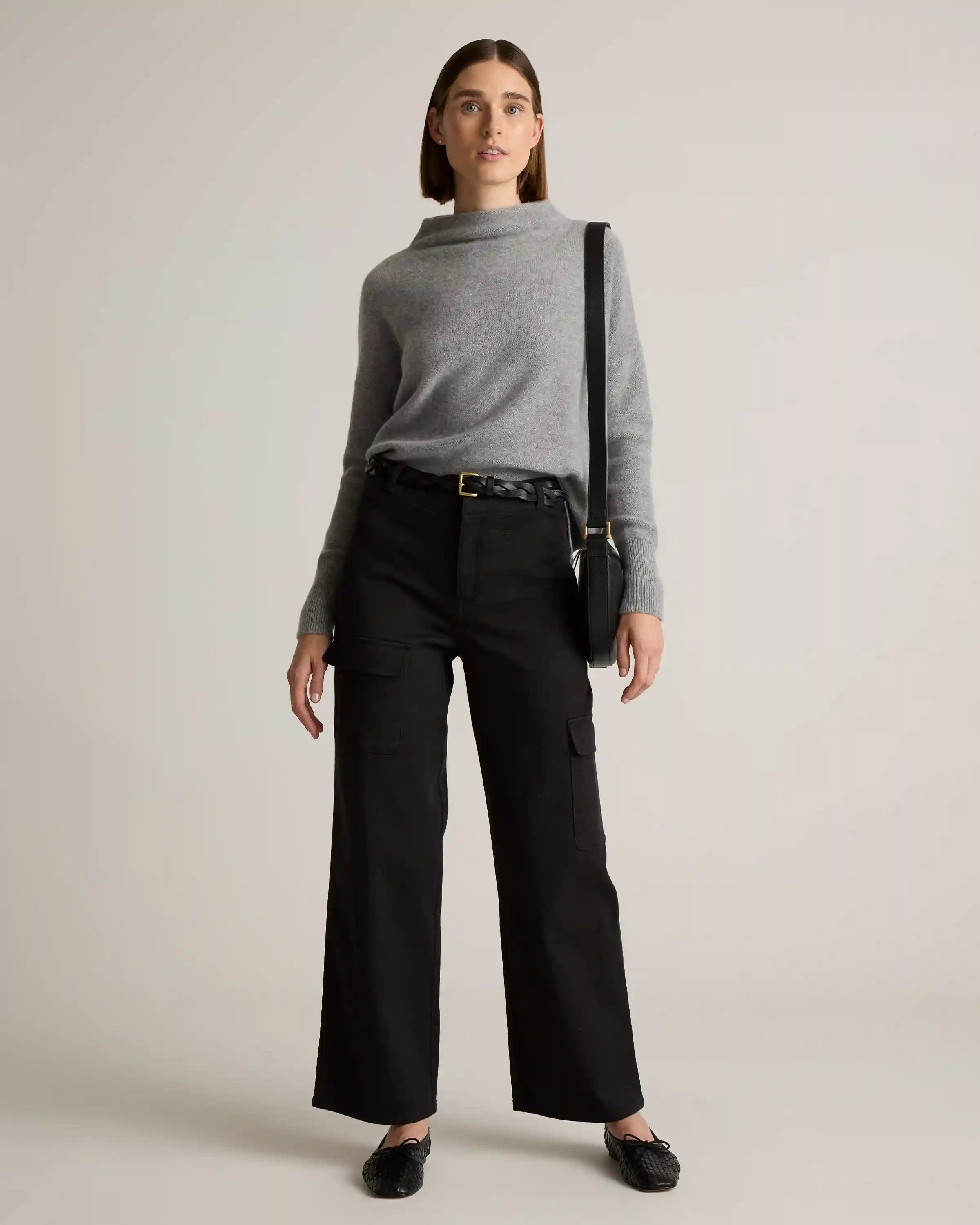 Organic Stretch Cotton Twill Cargo Pants