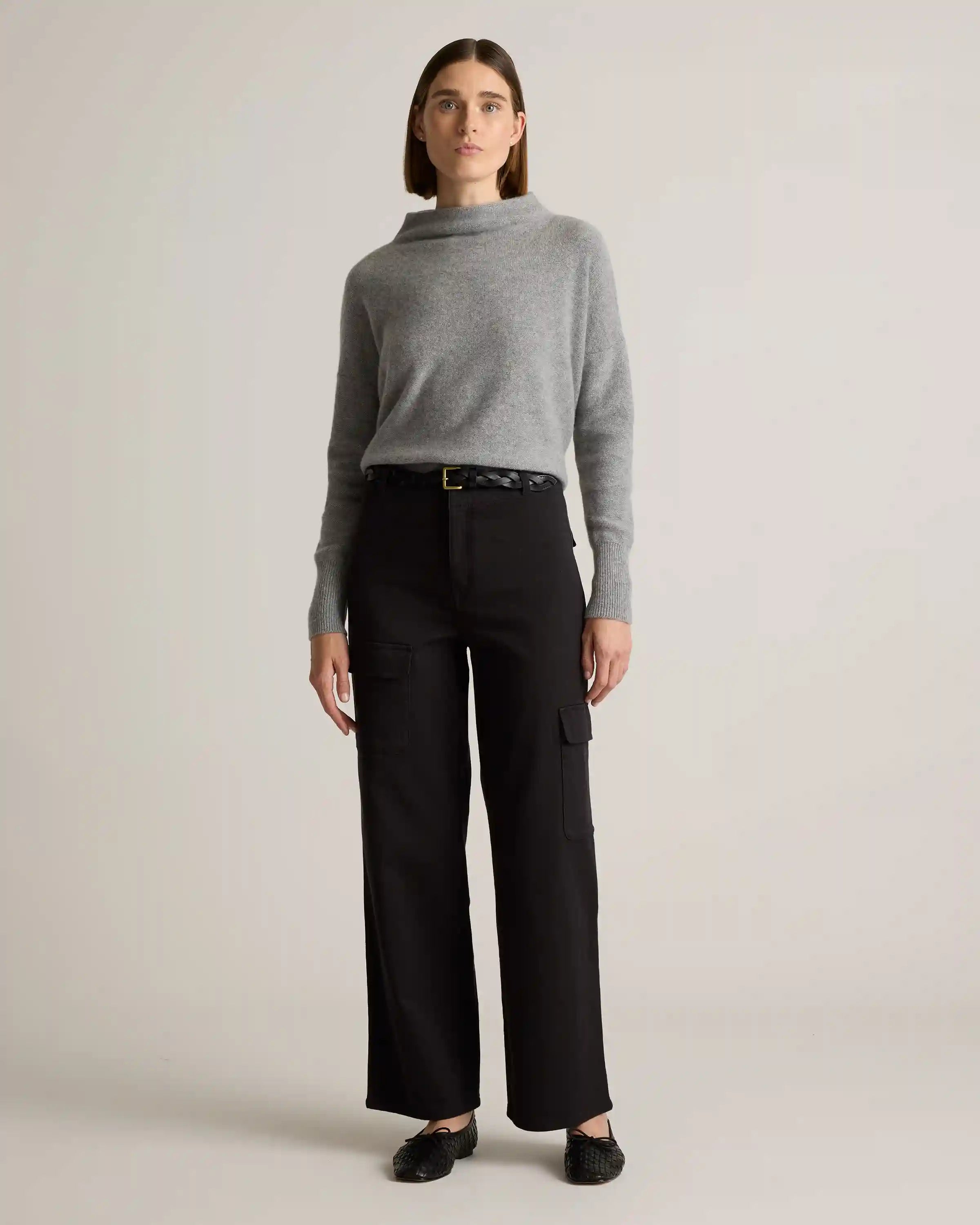Organic Stretch Cotton Twill Cargo Pants