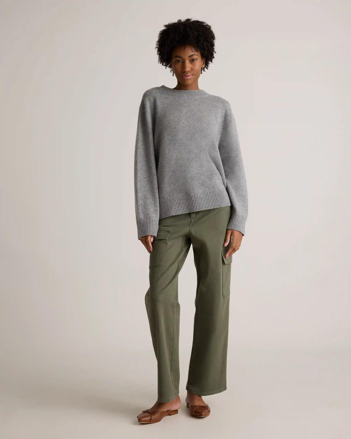 Organic Stretch Cotton Twill Cargo Pants