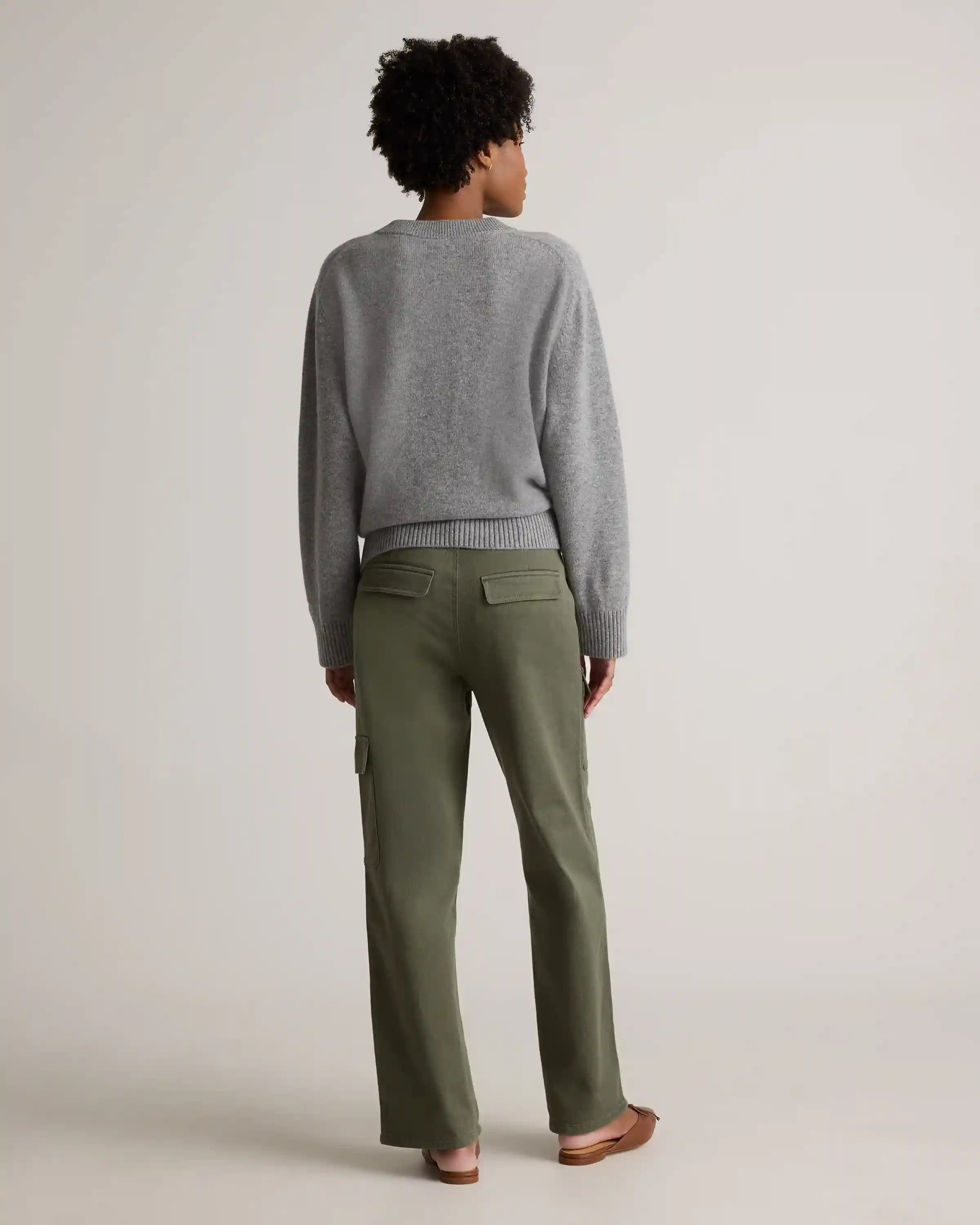 Organic Stretch Cotton Twill Cargo Pants