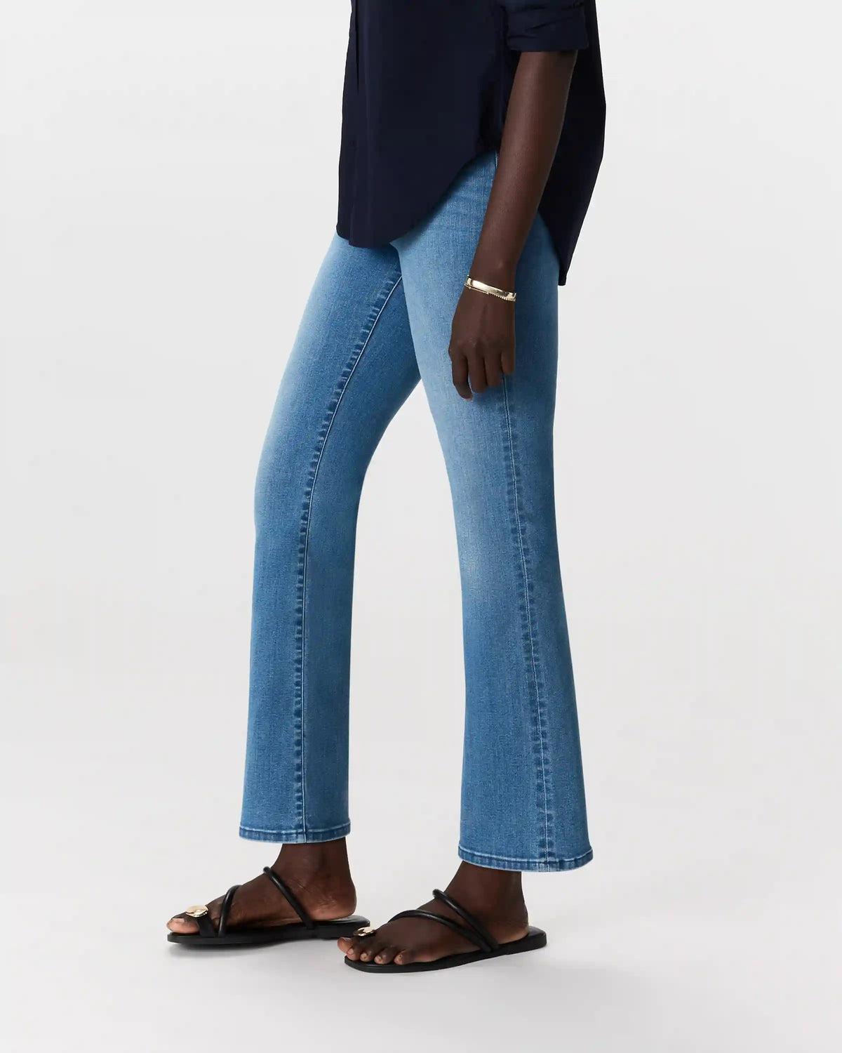 Nina Stretch Pull-On Kick Flare Jeans