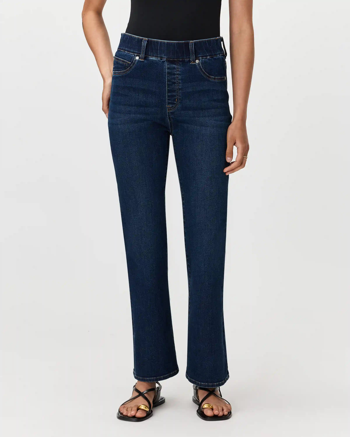 Nina Stretch Pull-On Kick Flare Jeans
