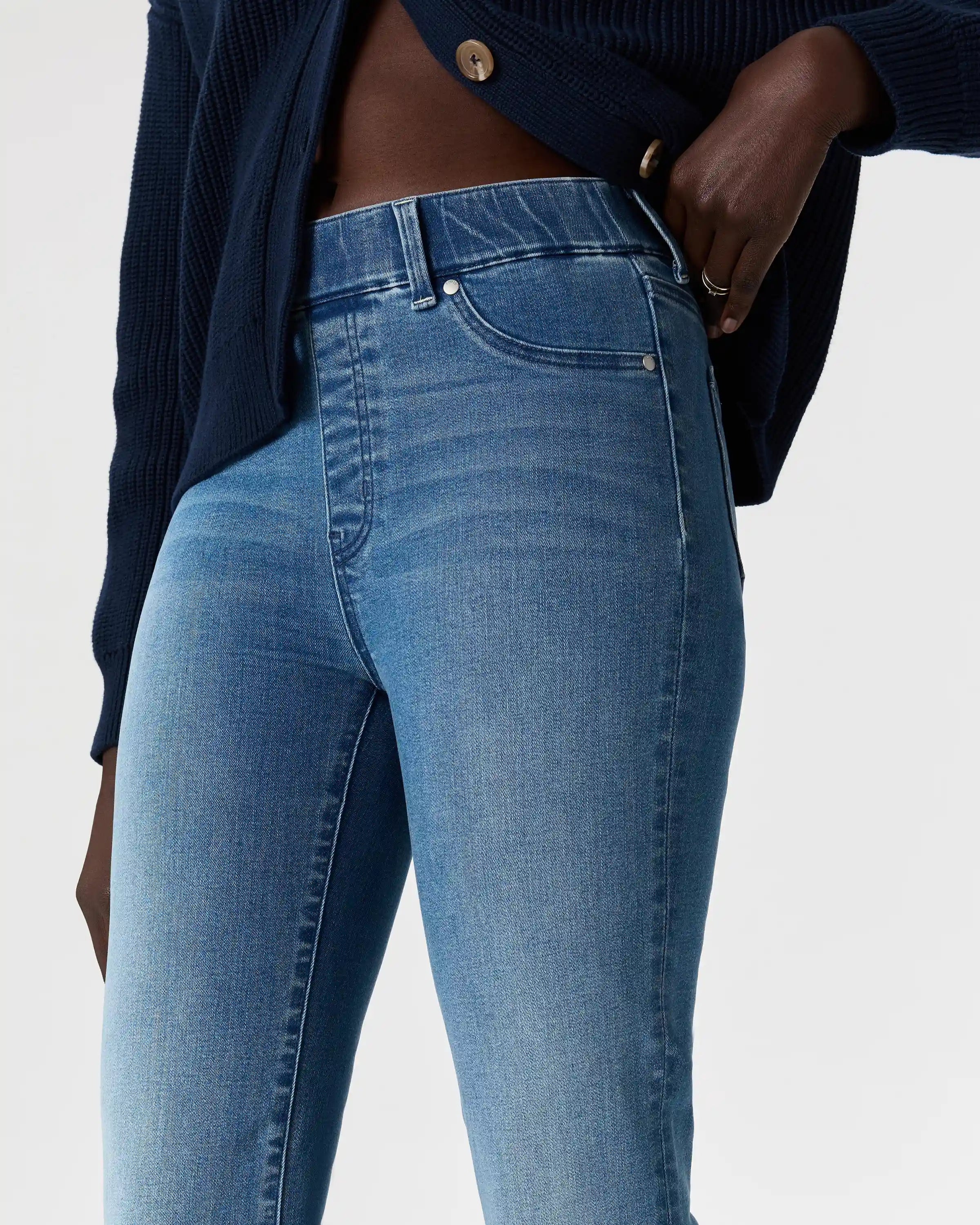 Nina Stretch Pull-On Flare Jeans