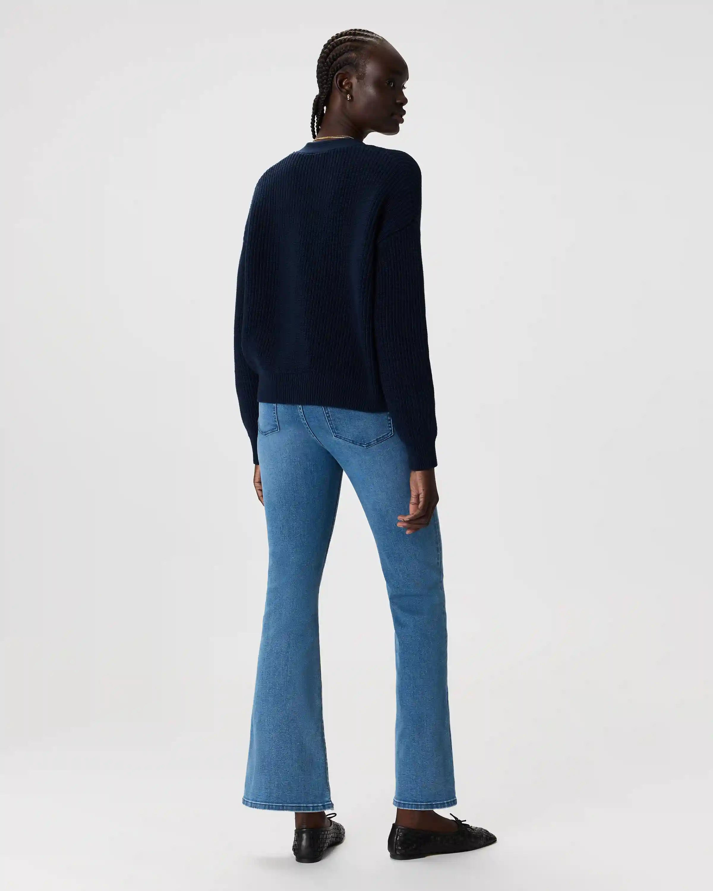 Nina Stretch Pull-On Flare Jeans