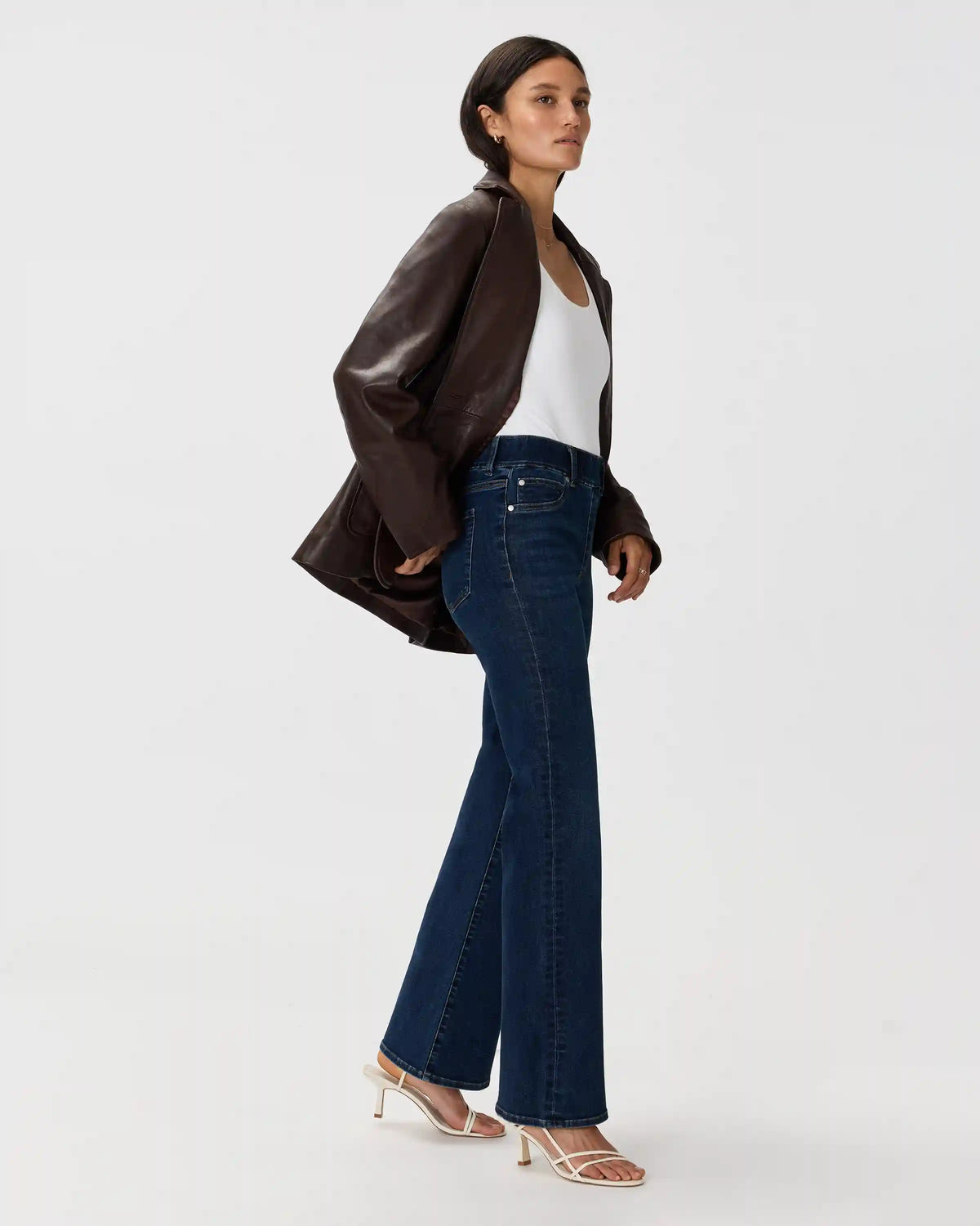 Nina Stretch Pull-On Flare Jeans