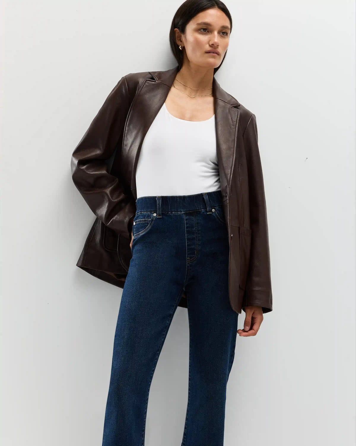 Nina Stretch Pull-On Flare Jeans