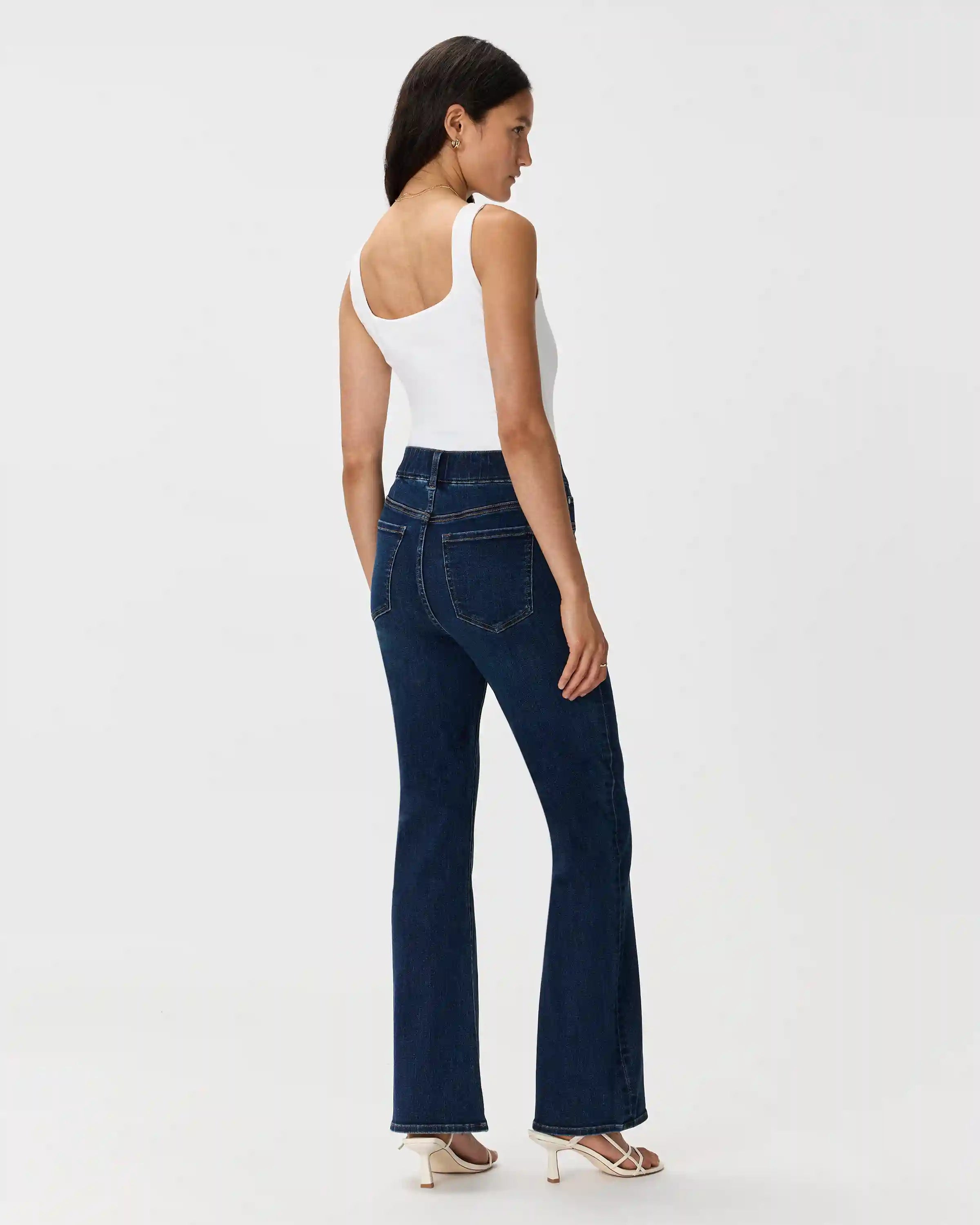 Nina Stretch Pull-On Flare Jeans