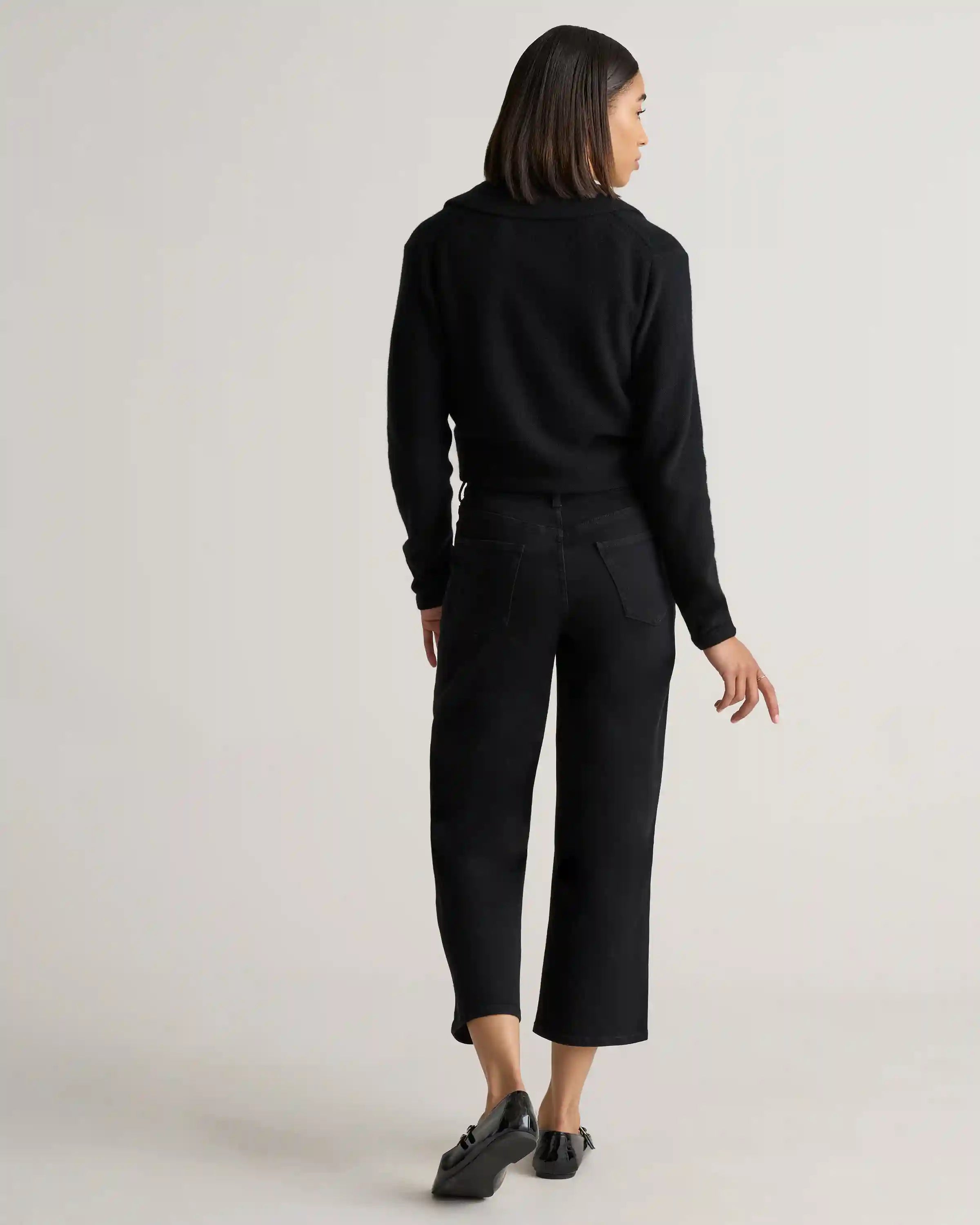 Bella Stretch Patch Pocket Wide Leg Jeans
