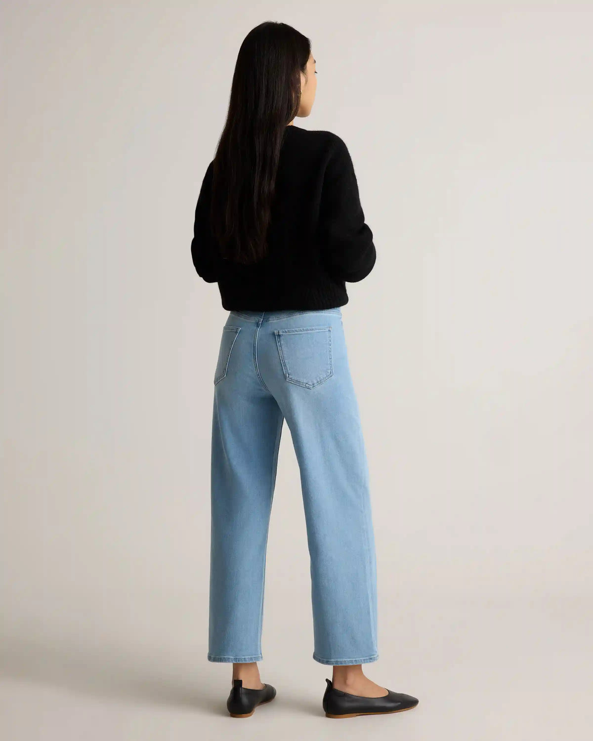 Bella Stretch Patch Pocket Wide Leg Jeans