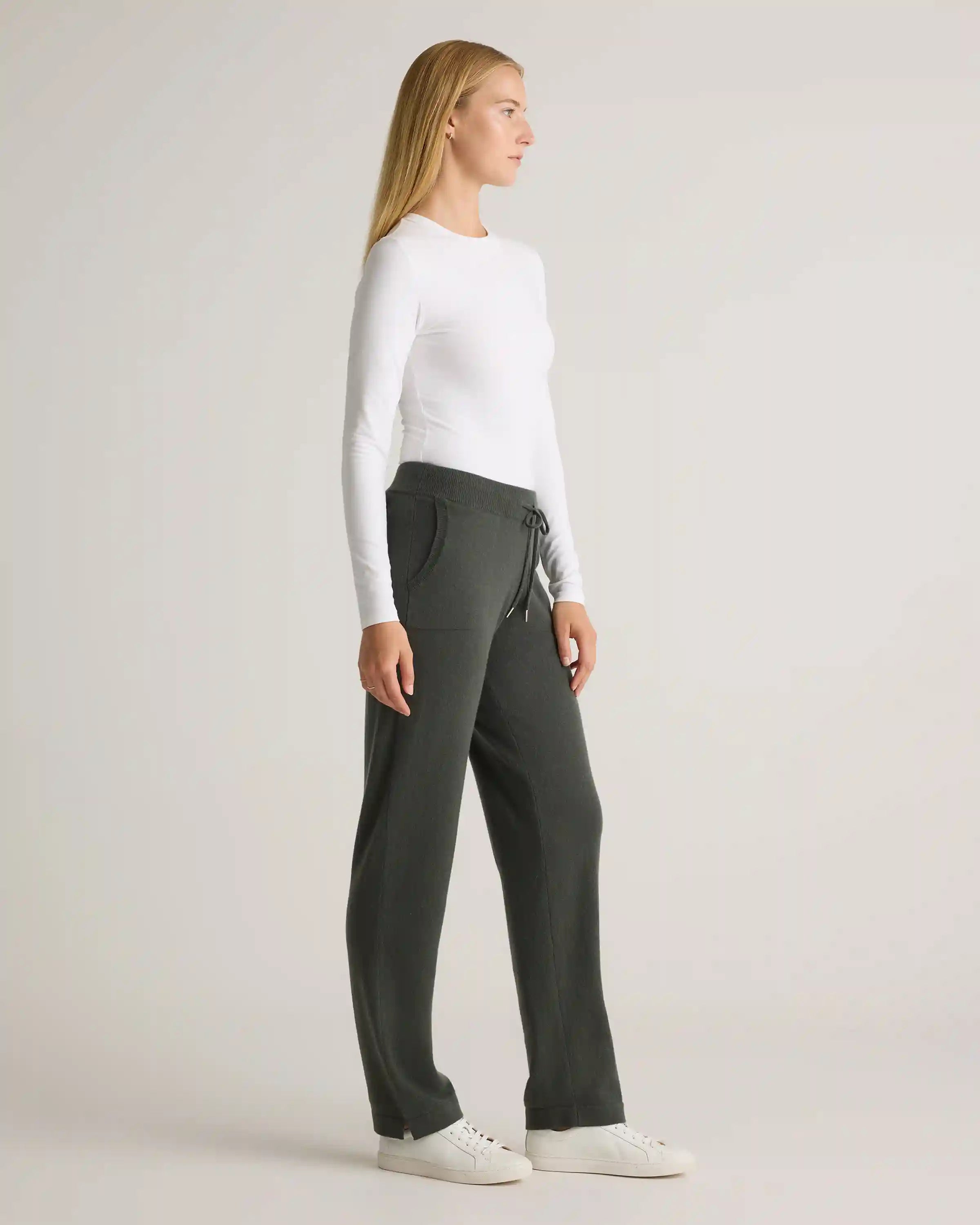 Mongolian Cashmere Straight Leg Pants