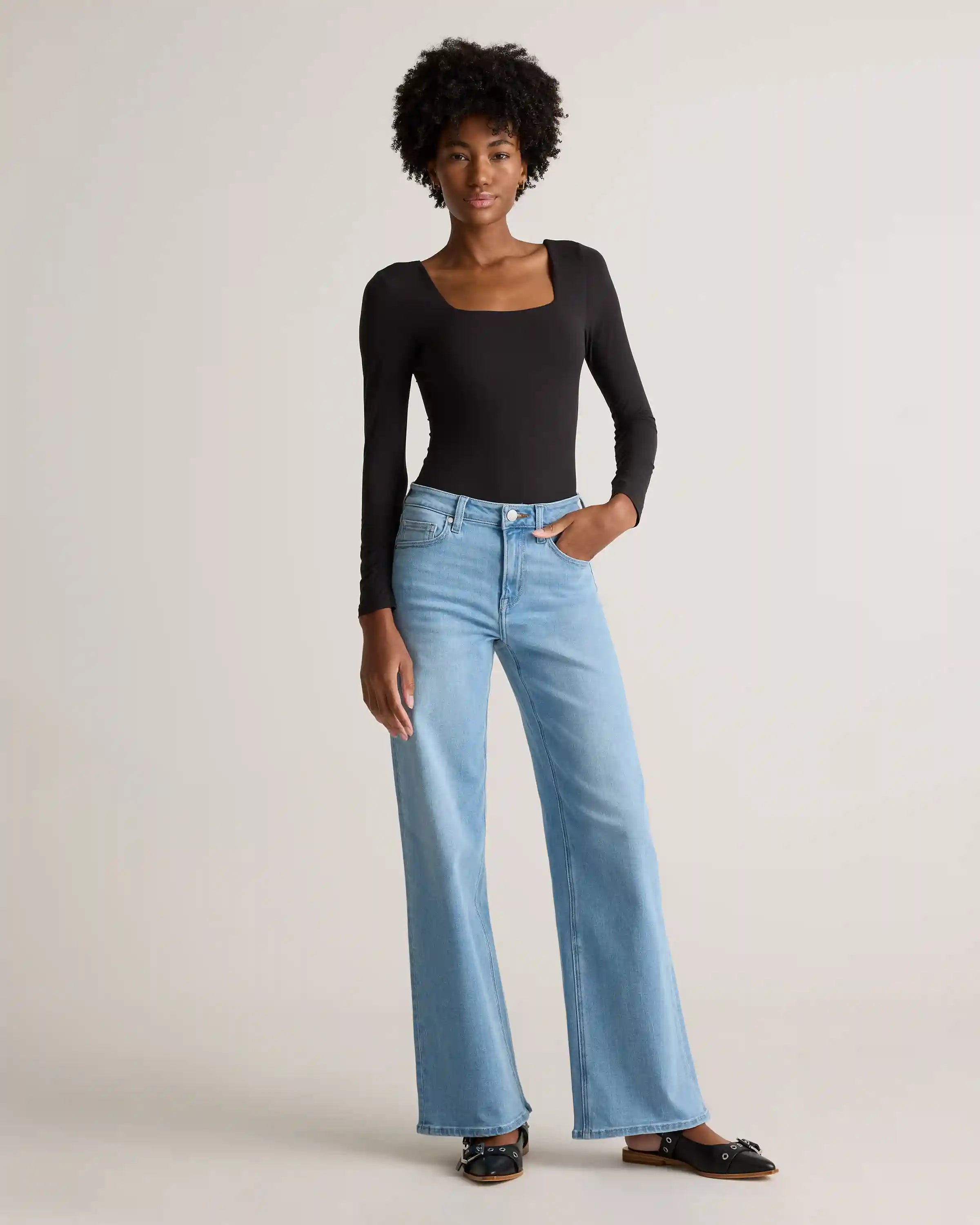 Bella Stretch Wide Leg Jeans