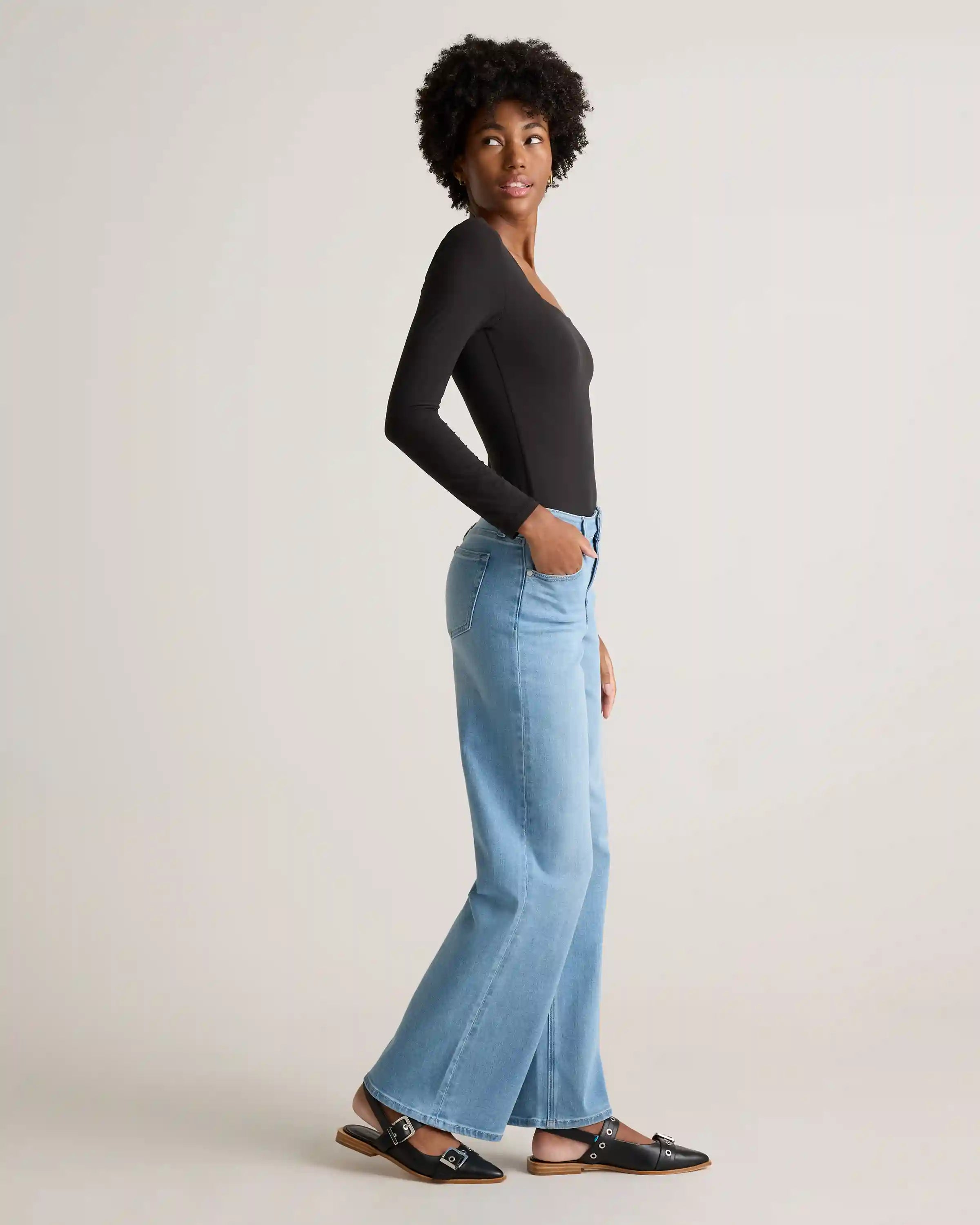 Bella Stretch Wide Leg Jeans