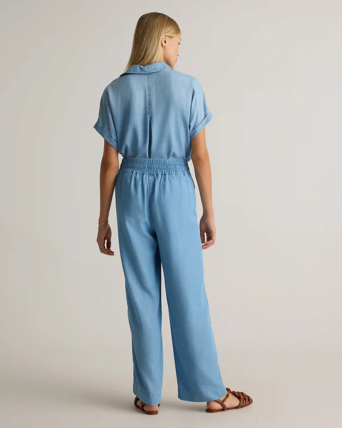 Pull-On Tencel Chambray Pants