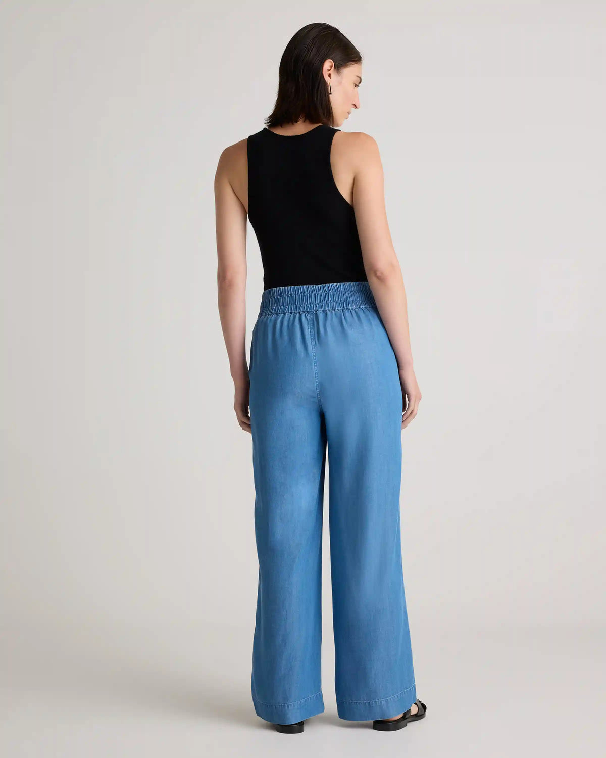 Pull-On Tencel Chambray Pants