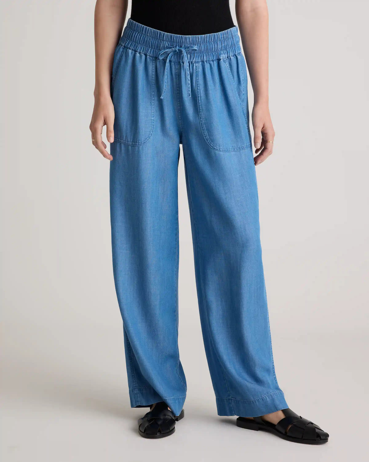 Pull-On Tencel Chambray Pants