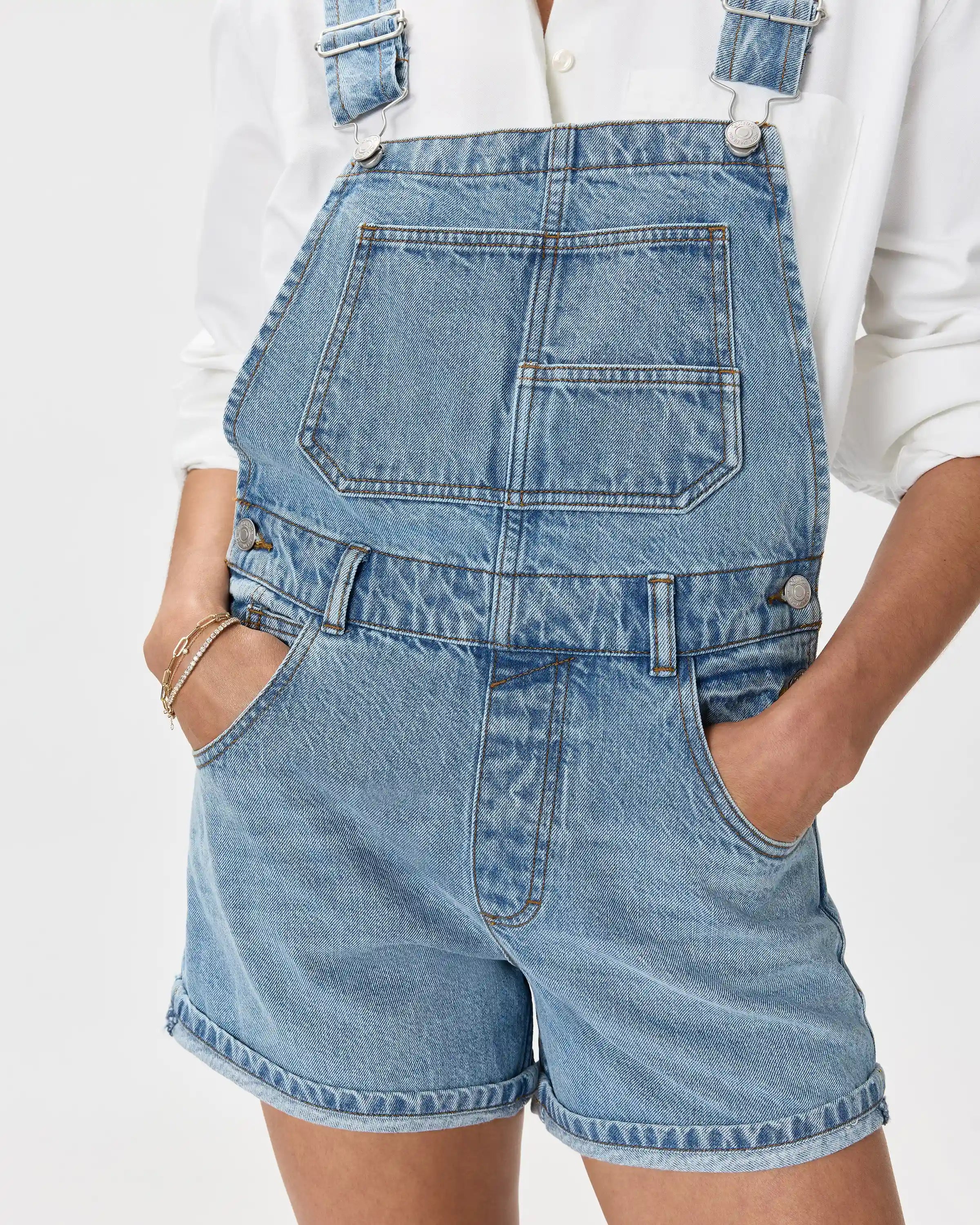 100% Organic Denim Shortalls
