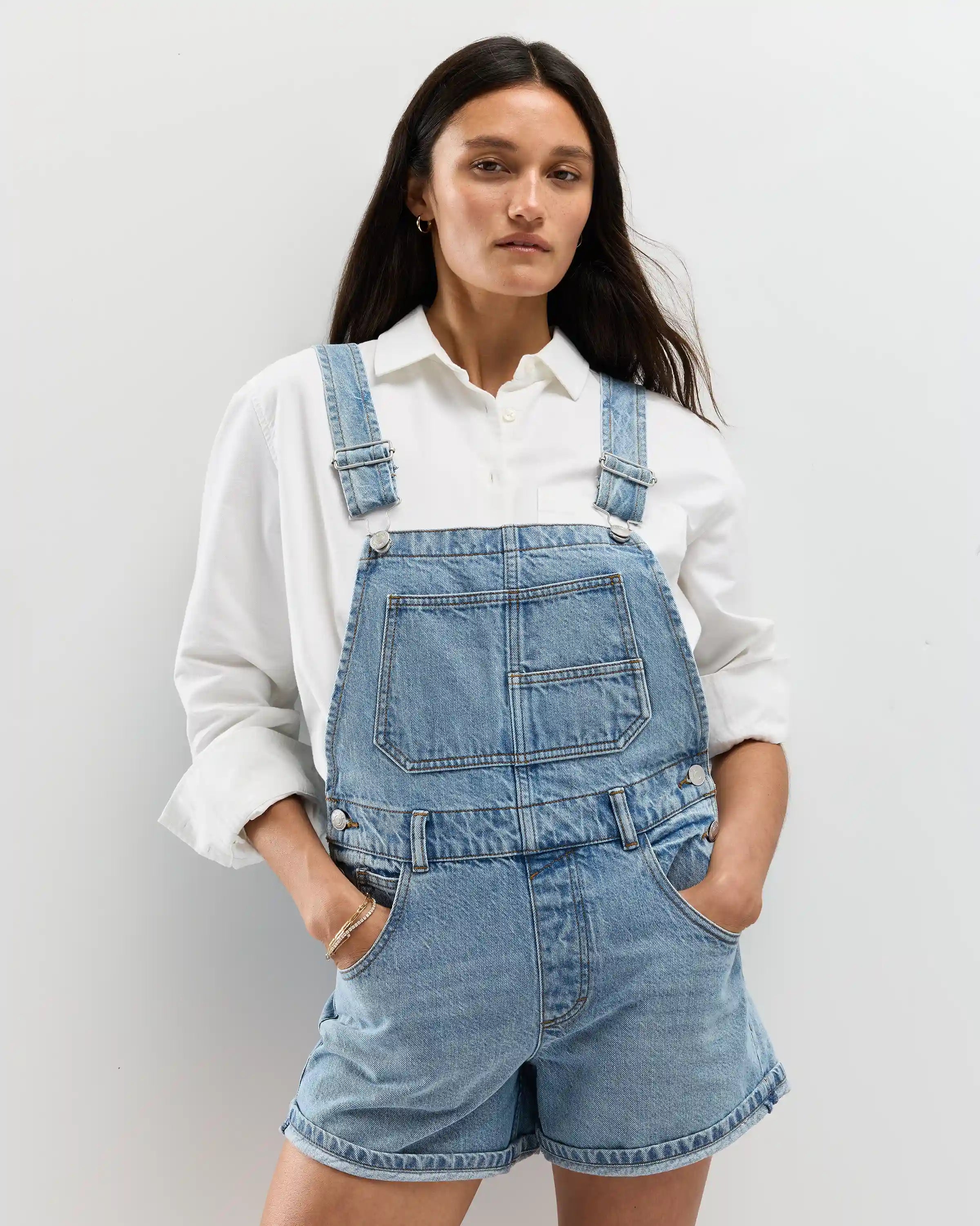 100% Organic Denim Shortalls