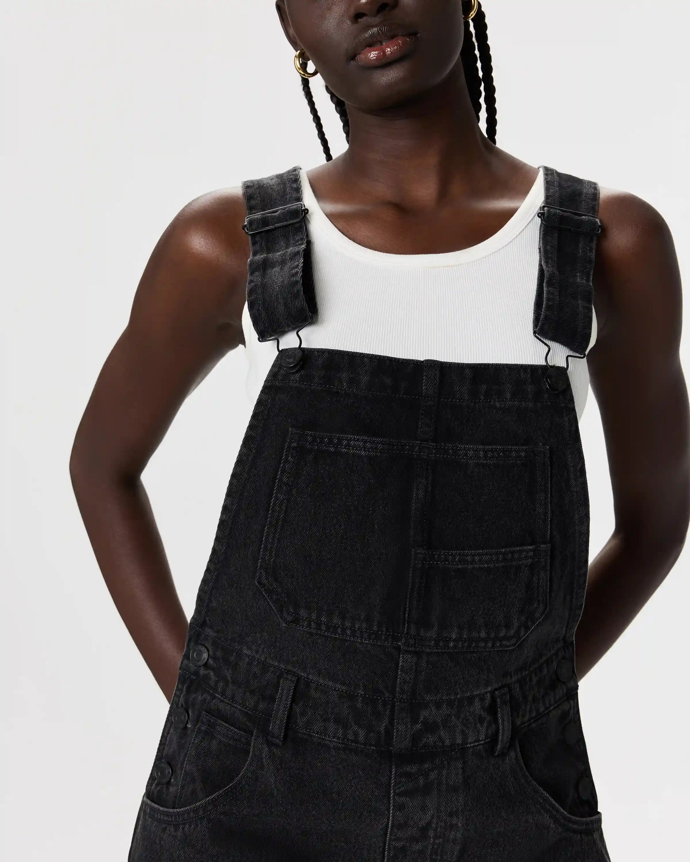 100% Organic Denim Shortalls