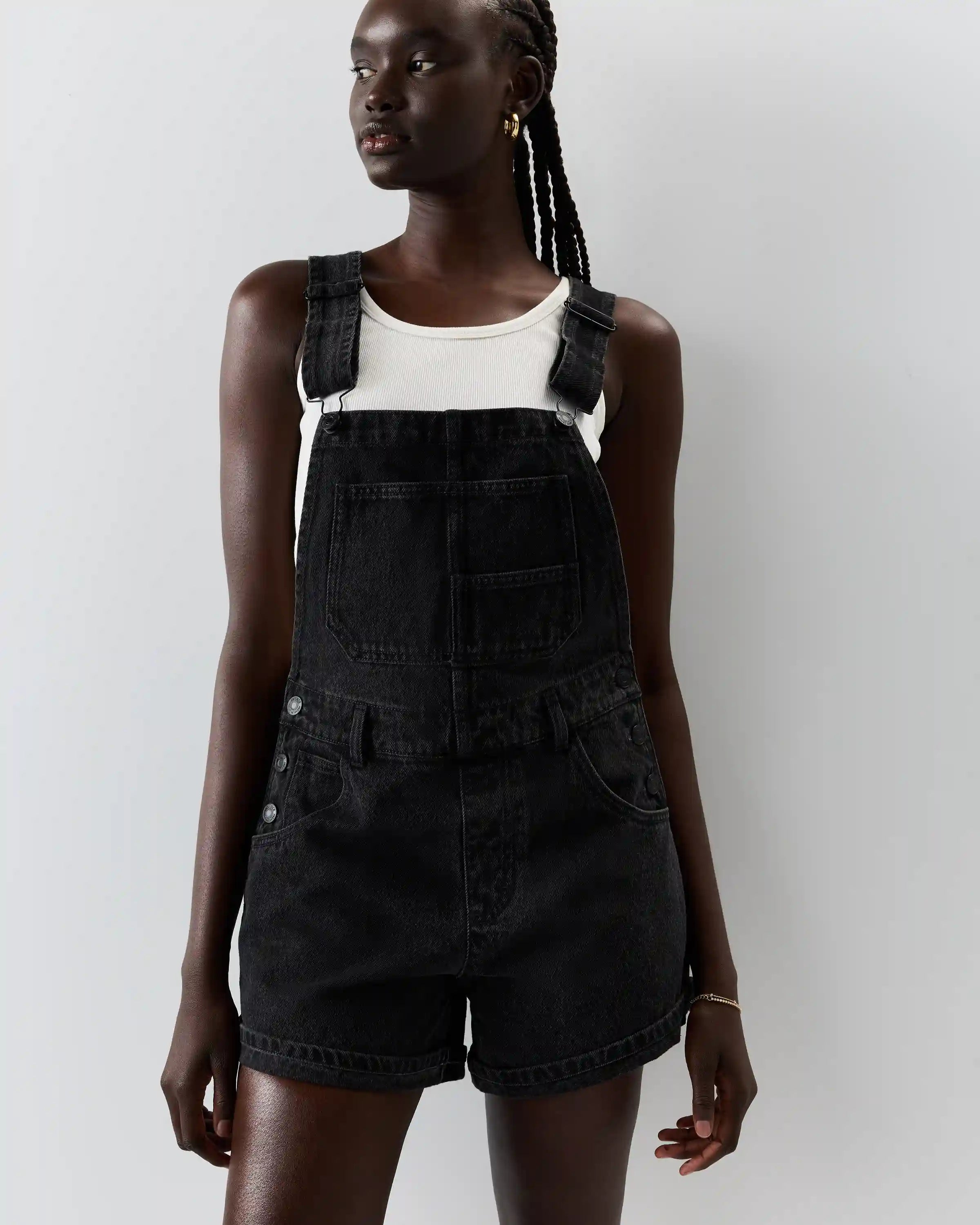 100% Organic Denim Shortalls
