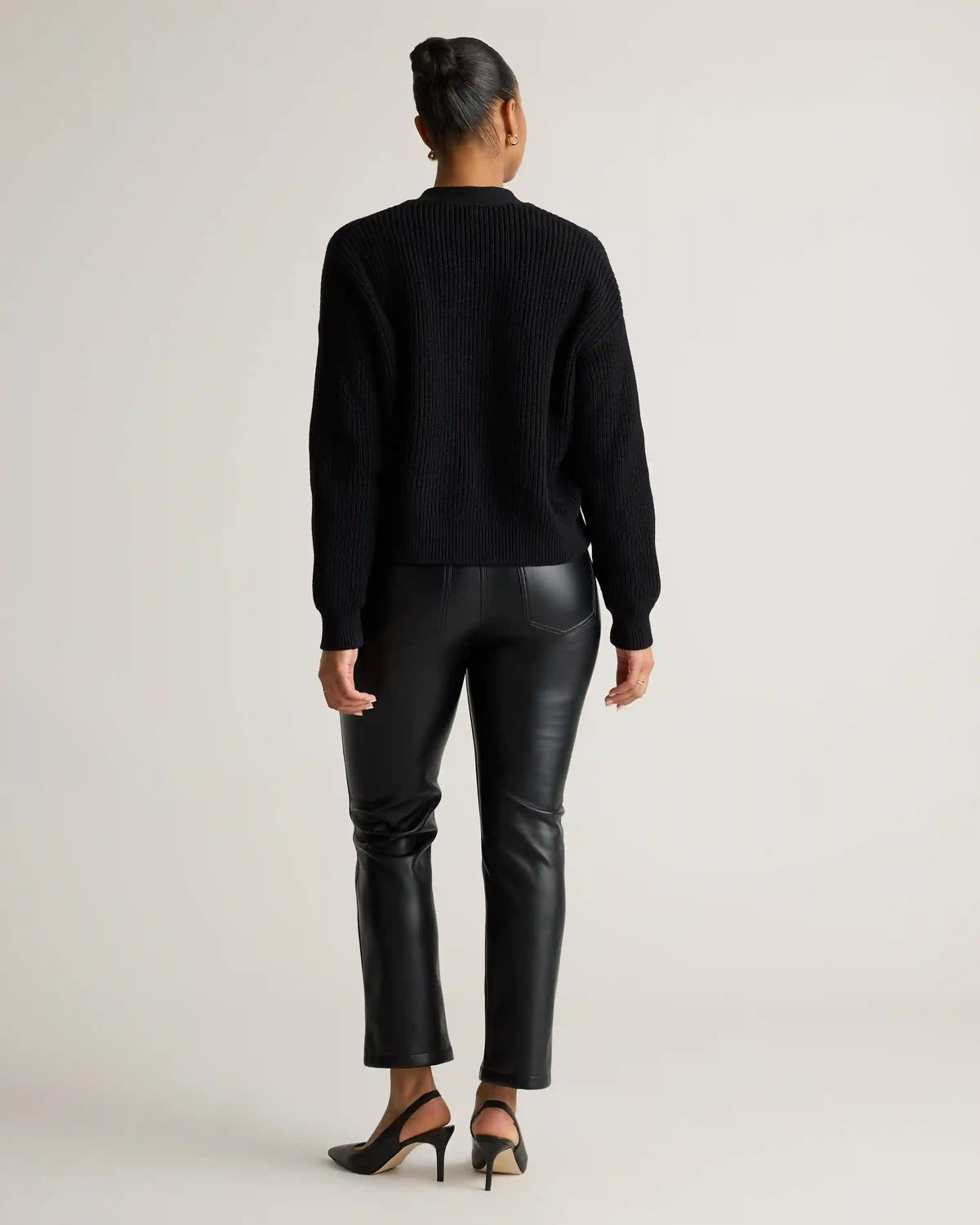 Vegan Leather Straight Leg Pants