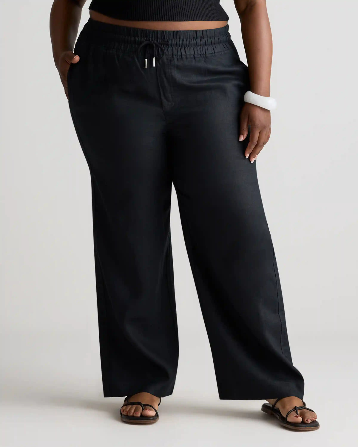 100% European Linen Wide Leg Pants