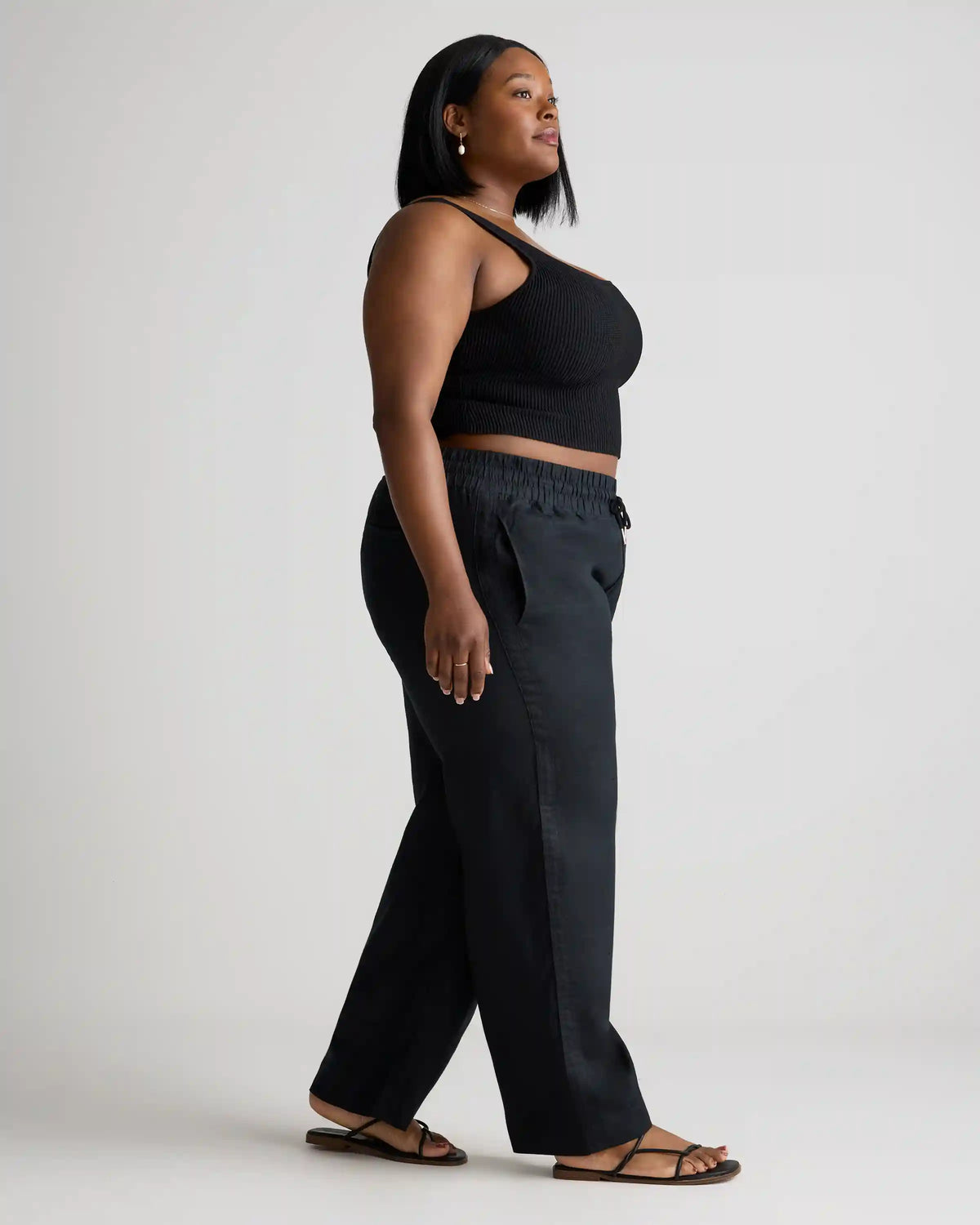 100% European Linen Wide Leg Pants