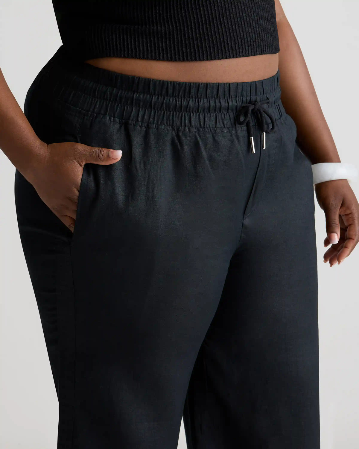 100% European Linen Wide Leg Pants