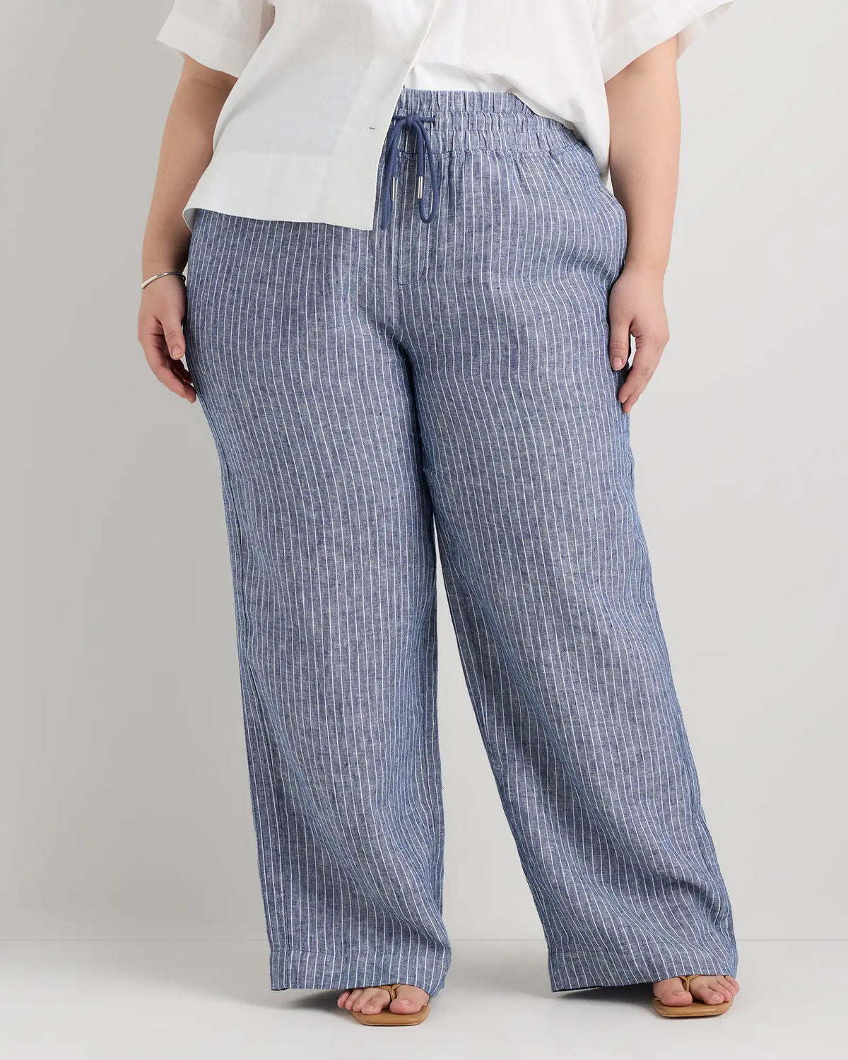 100% European Linen Wide Leg Pants