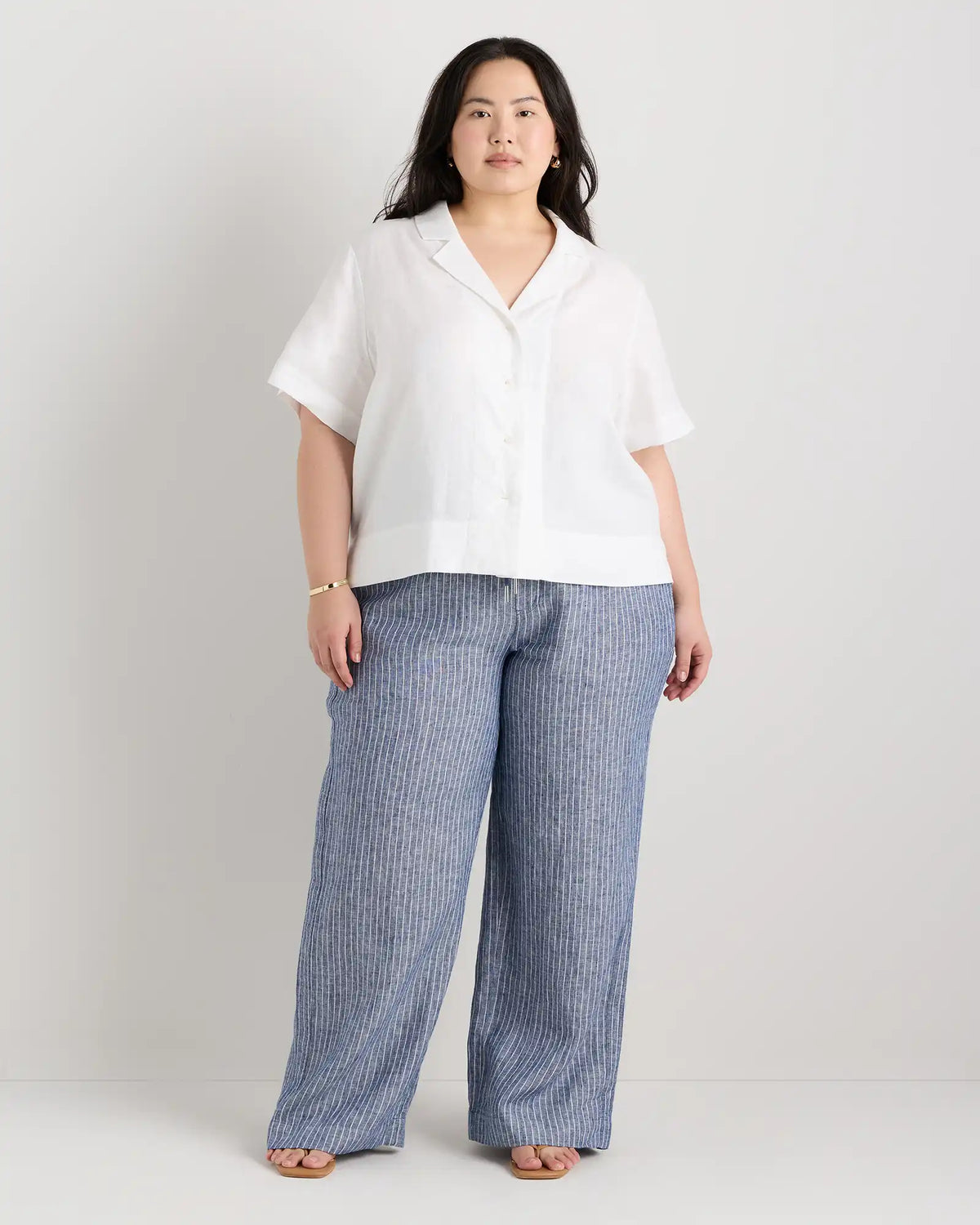 100% European Linen Wide Leg Pants