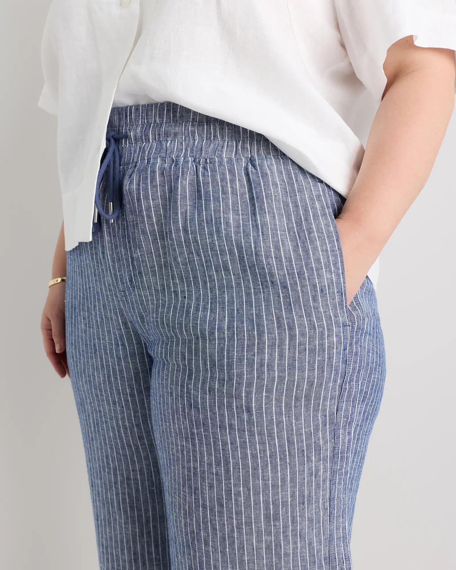 100% European Linen Wide Leg Pants