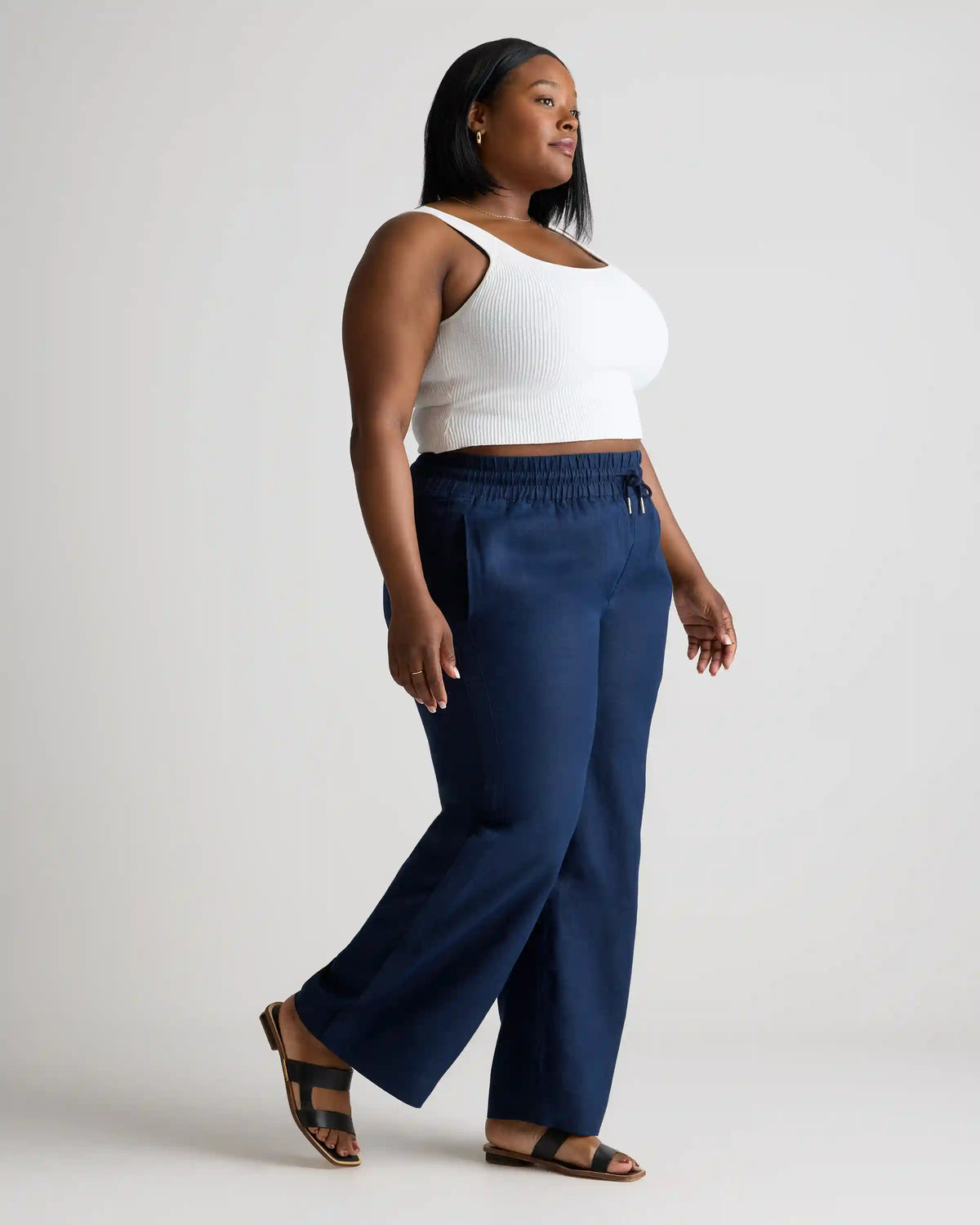 100% European Linen Wide Leg Pants