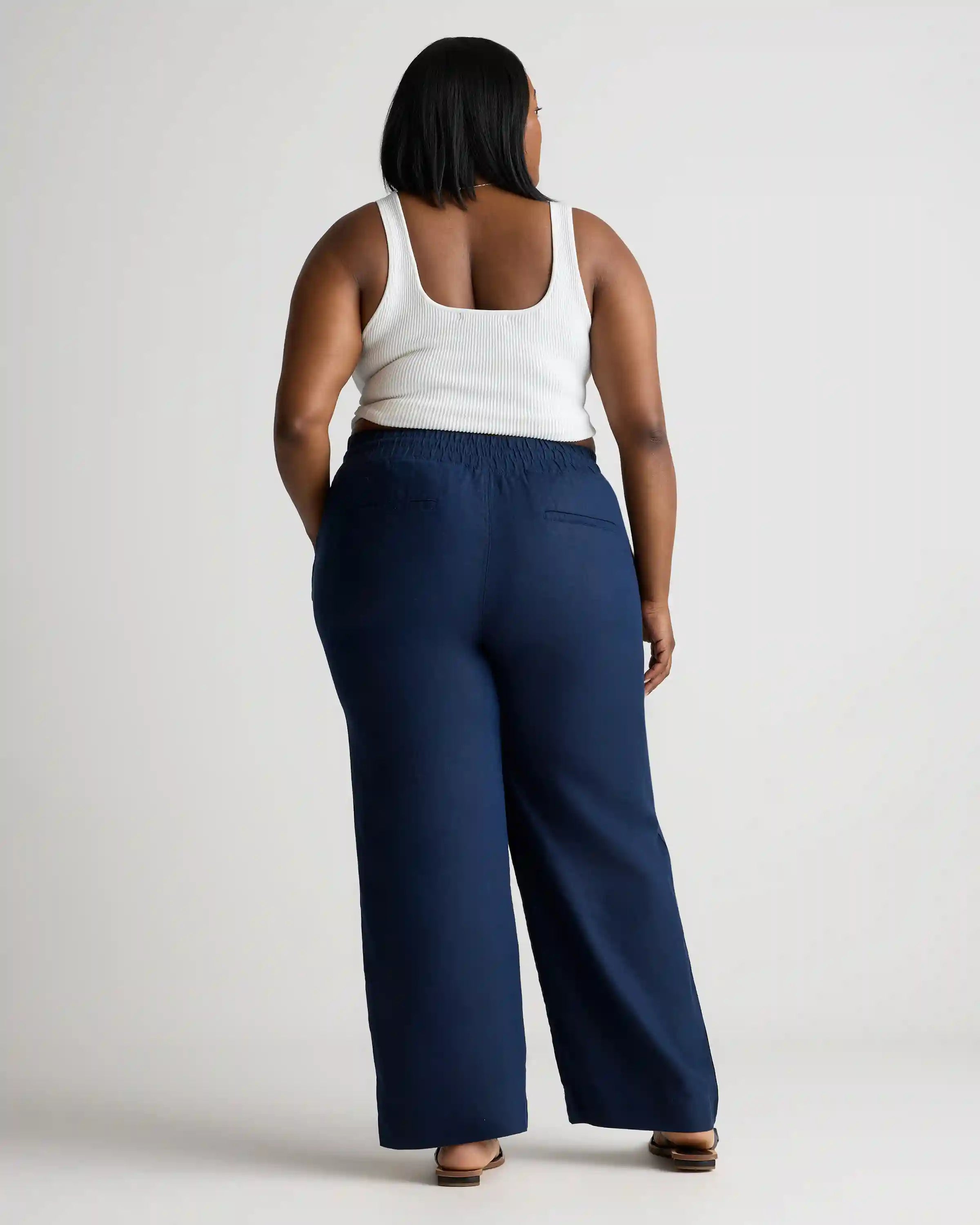 100% European Linen Wide Leg Pants
