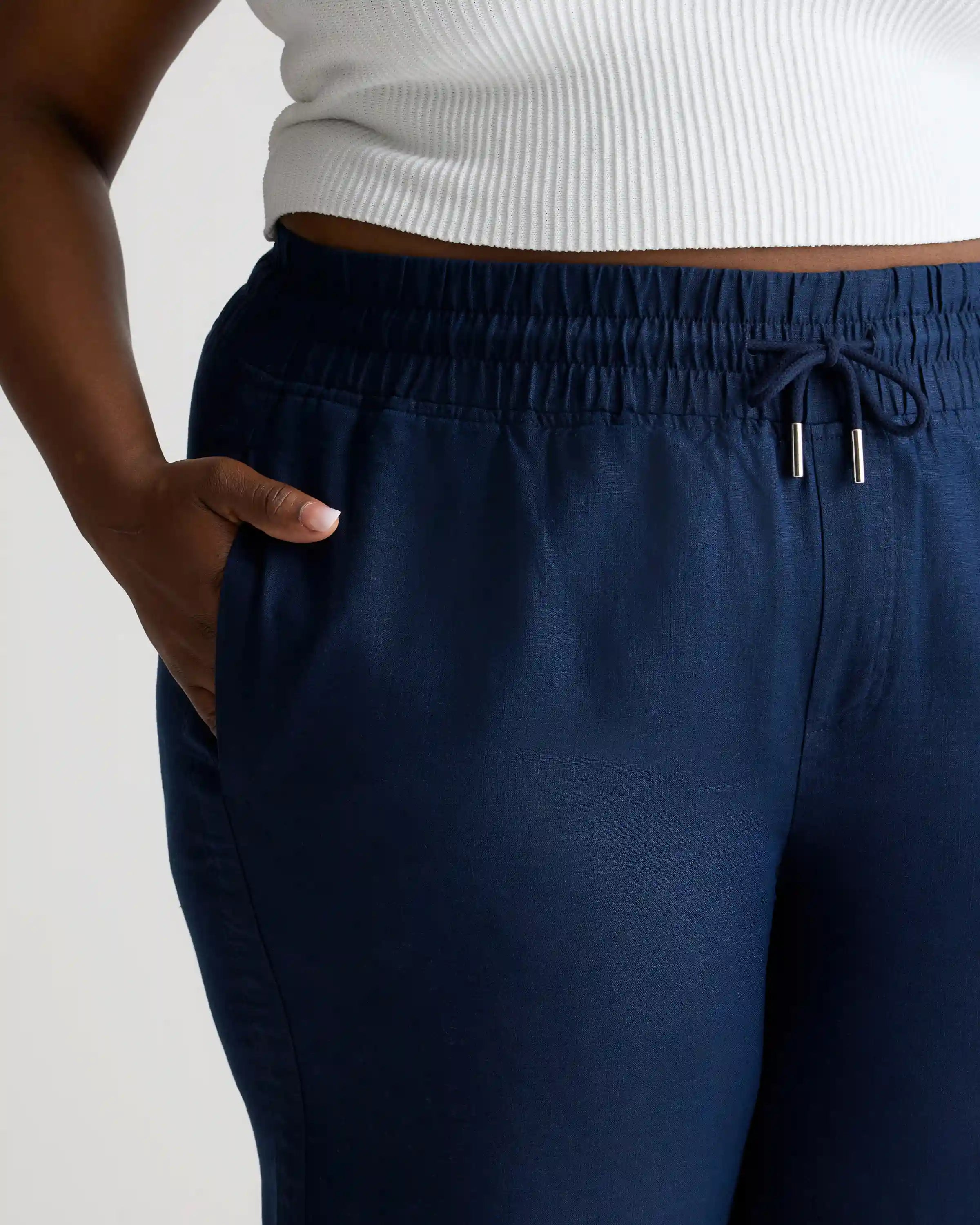 100% European Linen Wide Leg Pants