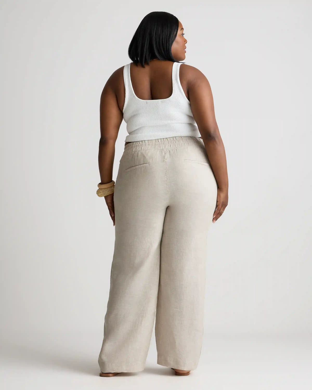 100% European Linen Wide Leg Pants