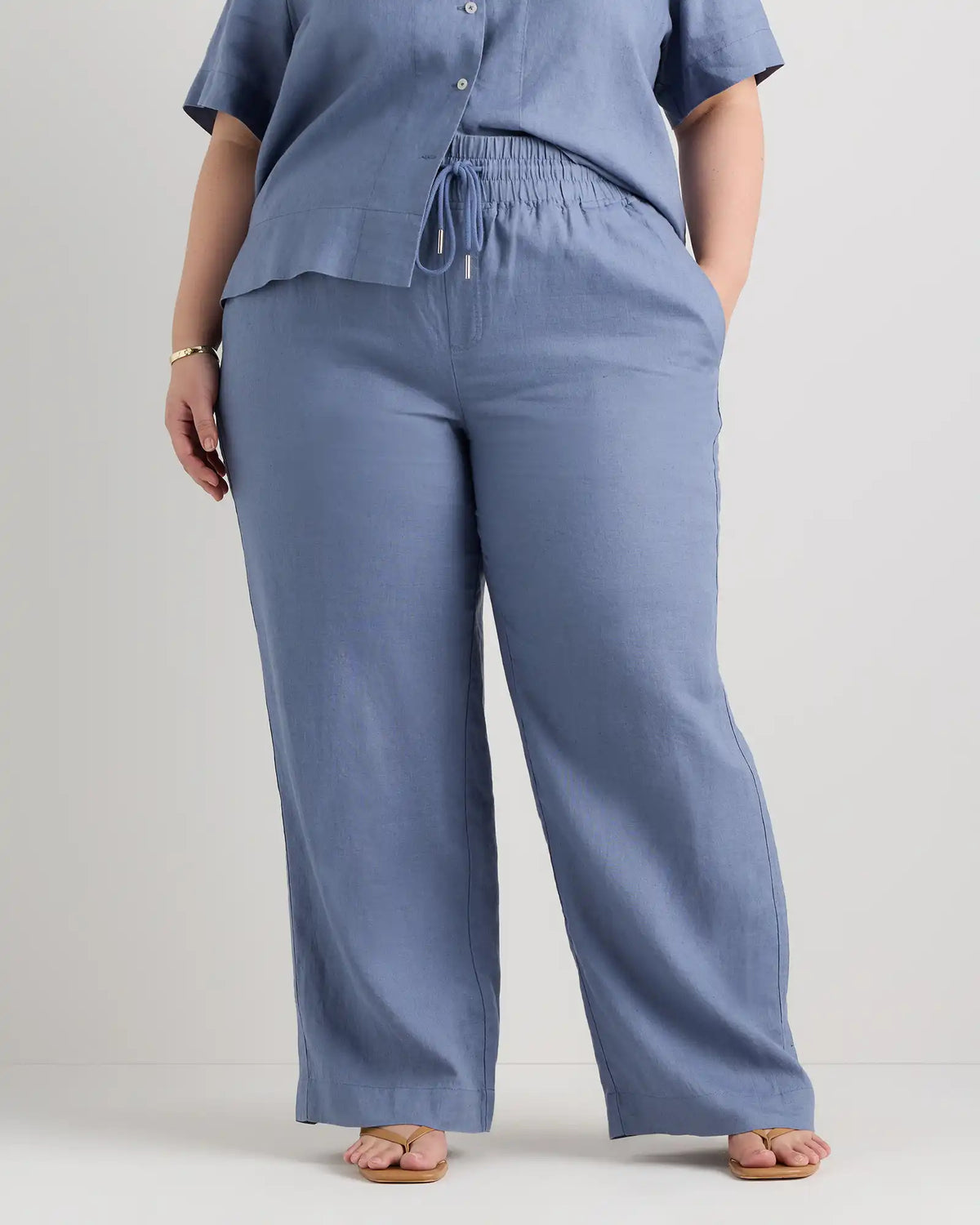 100% European Linen Wide Leg Pants